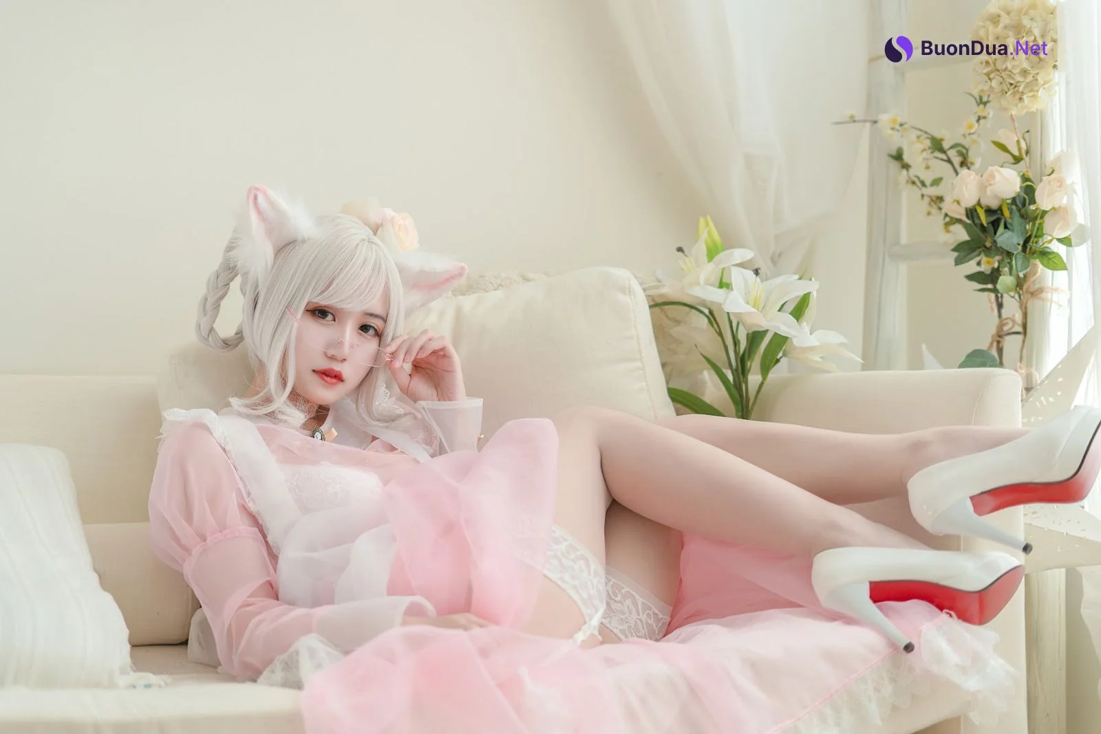 Coser@小仓千代w No.007 透明女仆粉色 - 사진 20