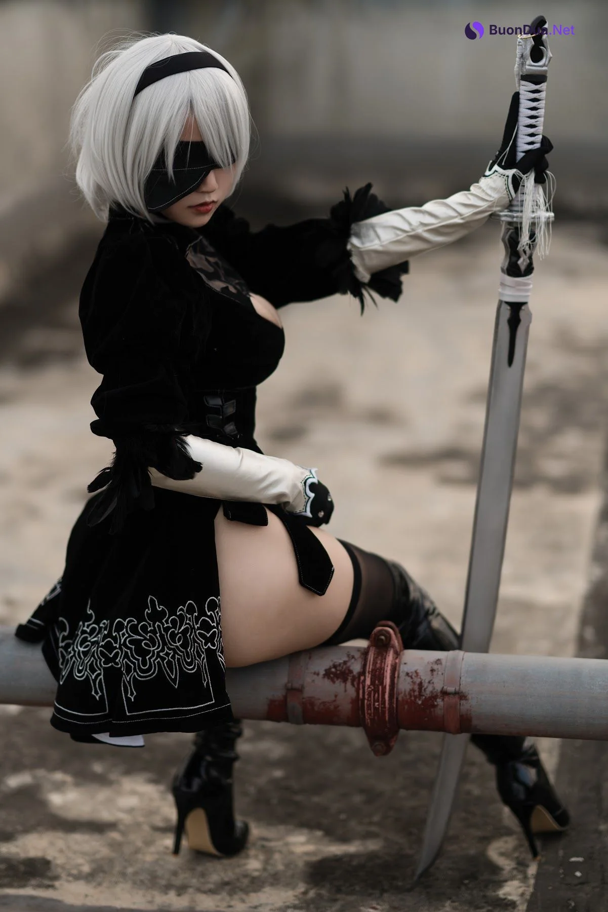 Coser@小仓千代w No.011 8月舰长写真 2B原皮 - Photo 5