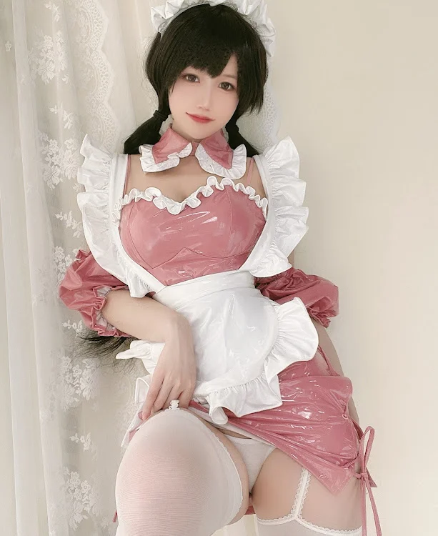 Coser@小仓千代w No.016 粉色漆皮女仆