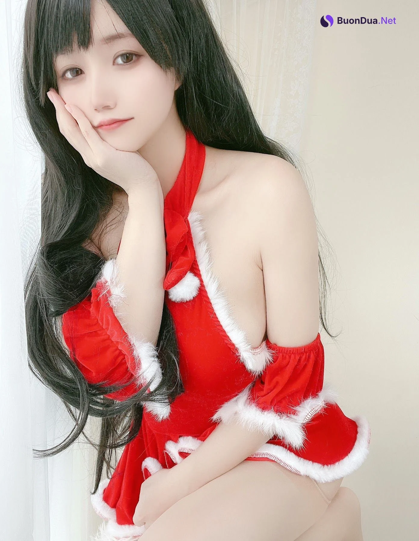 Coser@小仓千代w No.018 红色礼物裙 - รูปภาพ 10