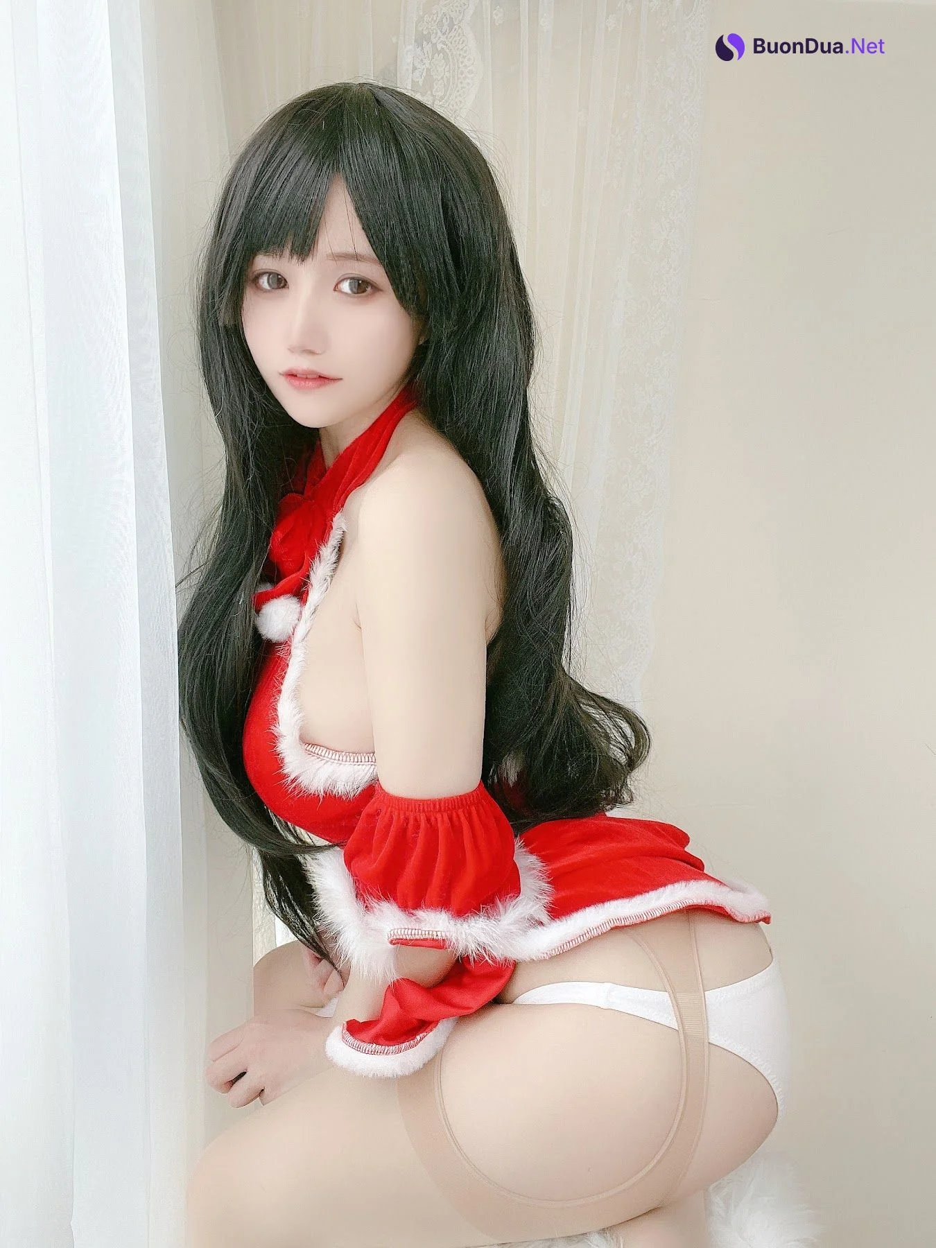 Coser@小仓千代w No.018 红色礼物裙 - รูปภาพ 7