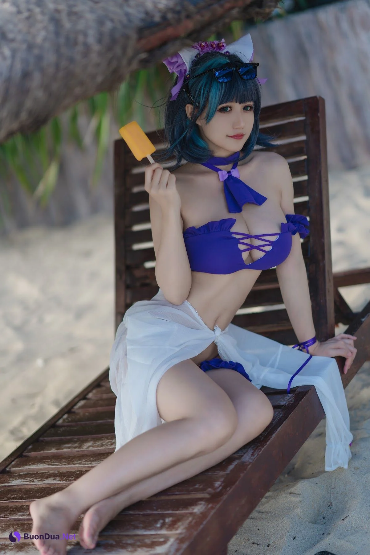 Coser@小仓千代w No.044 1月舰长 柴郡泳装 - Photo 16