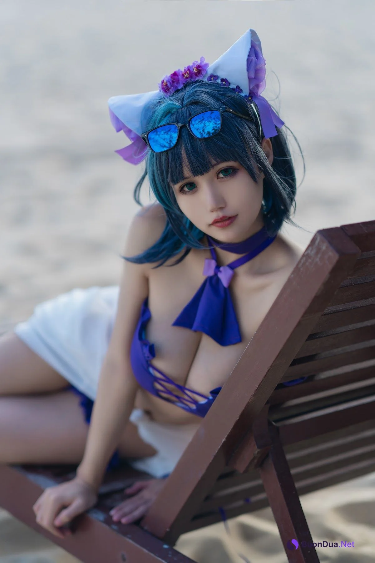 Coser@小仓千代w No.044 1月舰长 柴郡泳装 - Photo 18