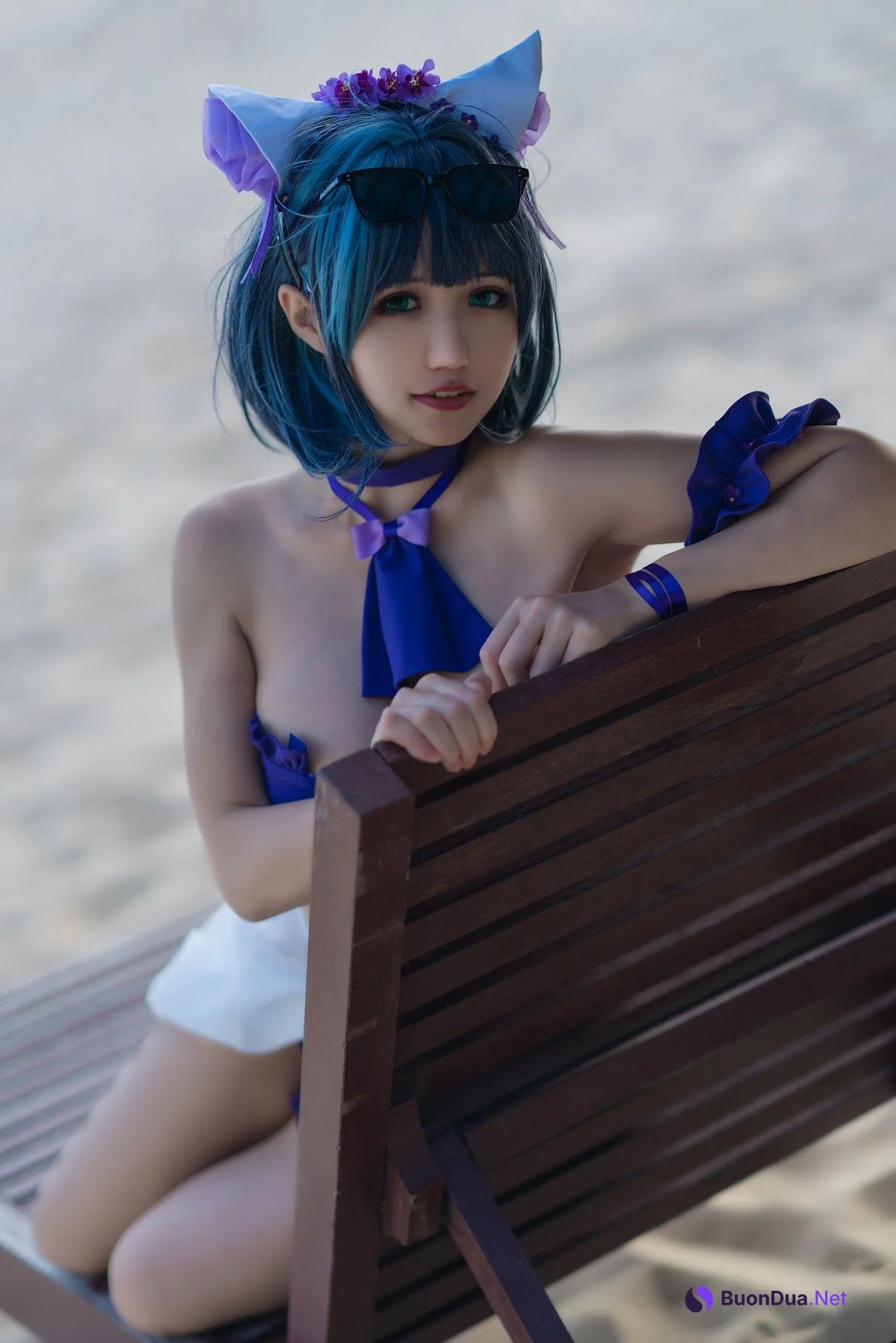 Coser@小仓千代w No.044 1月舰长 柴郡泳装 - Photo 19