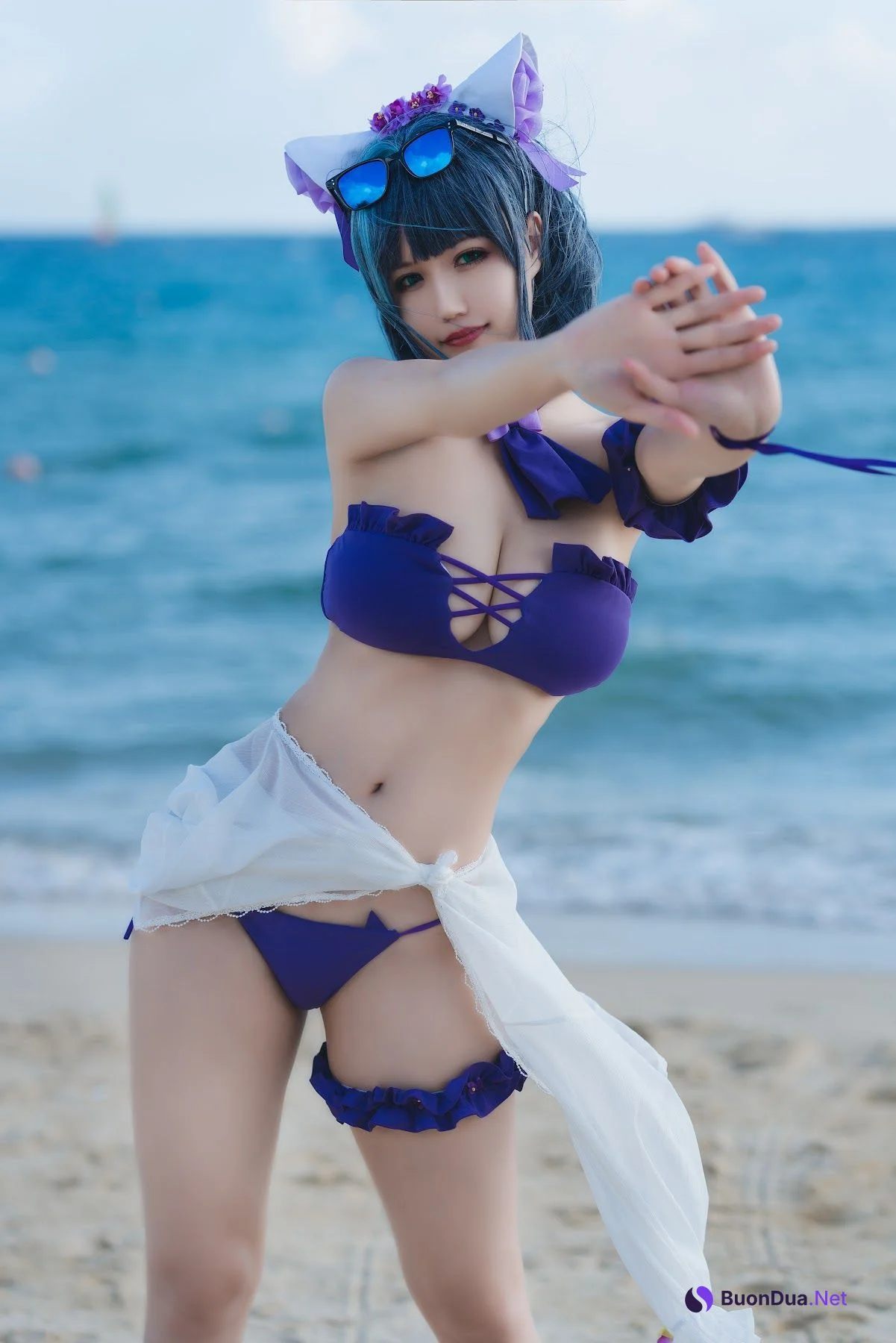 Coser@小仓千代w No.044 1月舰长 柴郡泳装 - Photo 3