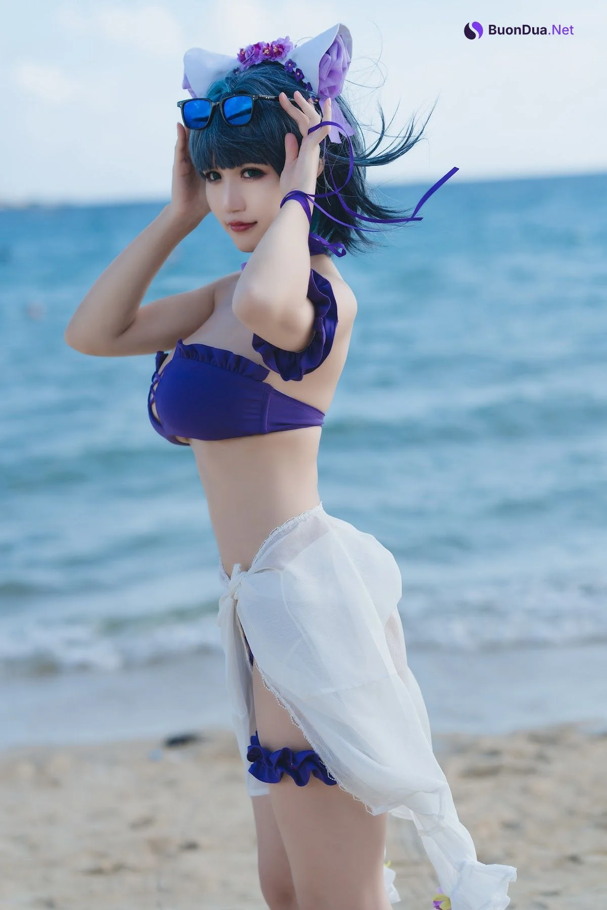 Coser@小仓千代w No.044 1月舰长 柴郡泳装 - Photo 4