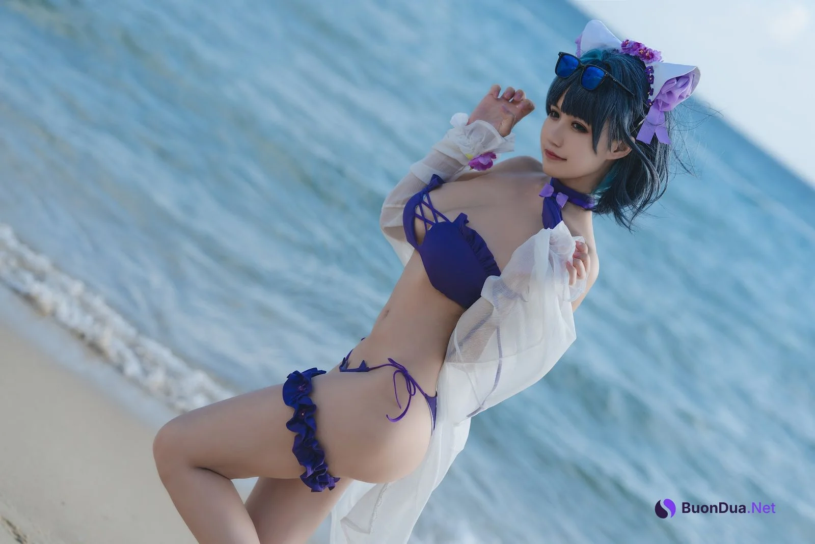 Coser@小仓千代w No.044 1月舰长 柴郡泳装 - Photo 7