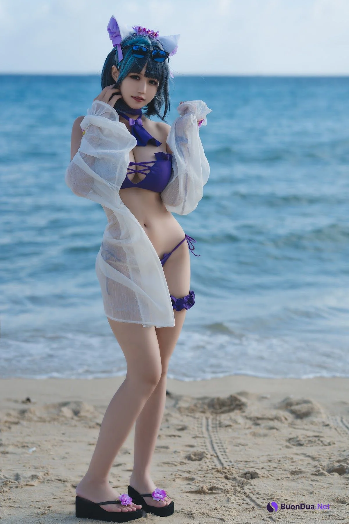 Coser@小仓千代w No.044 1月舰长 柴郡泳装 - Photo 8