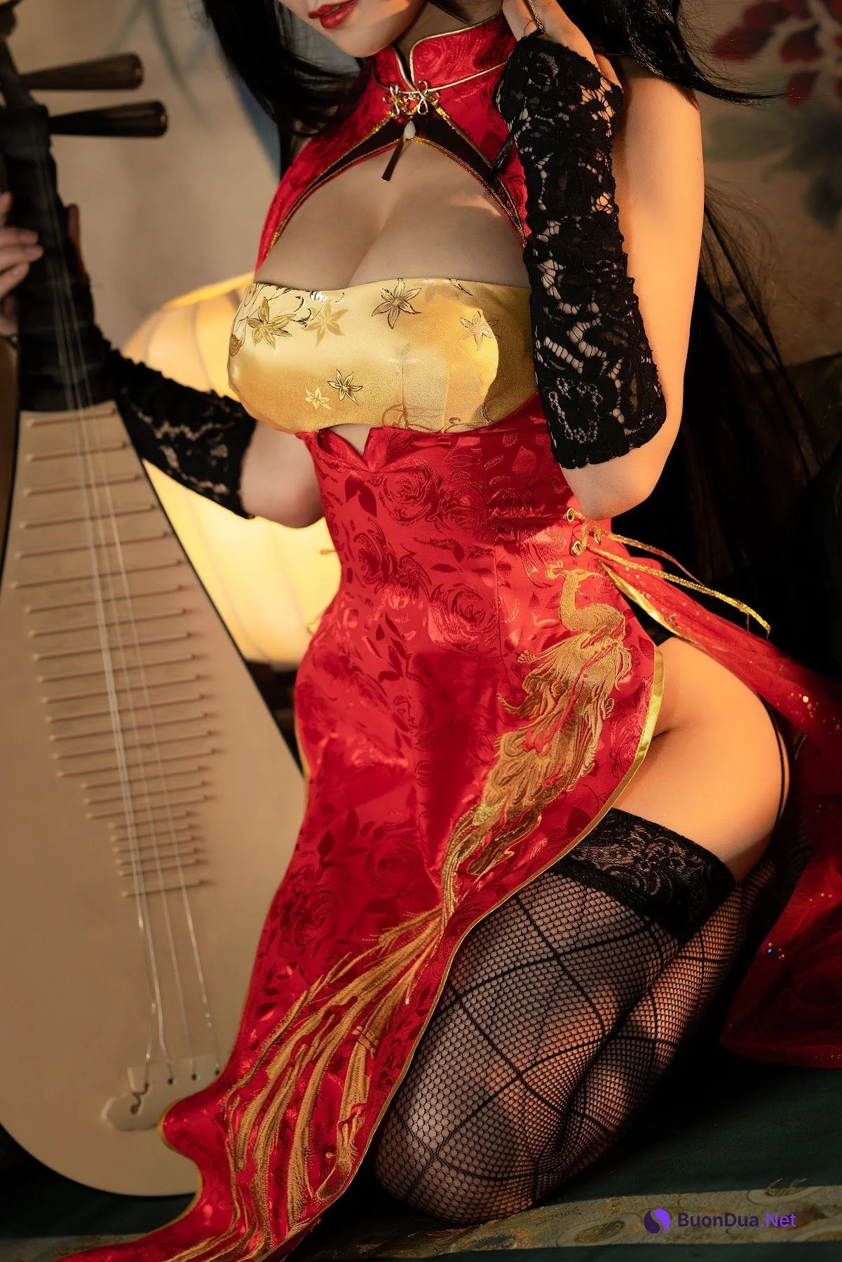 Coser@小仓千代w No.058 大凤旗袍 - รูปภาพ 19
