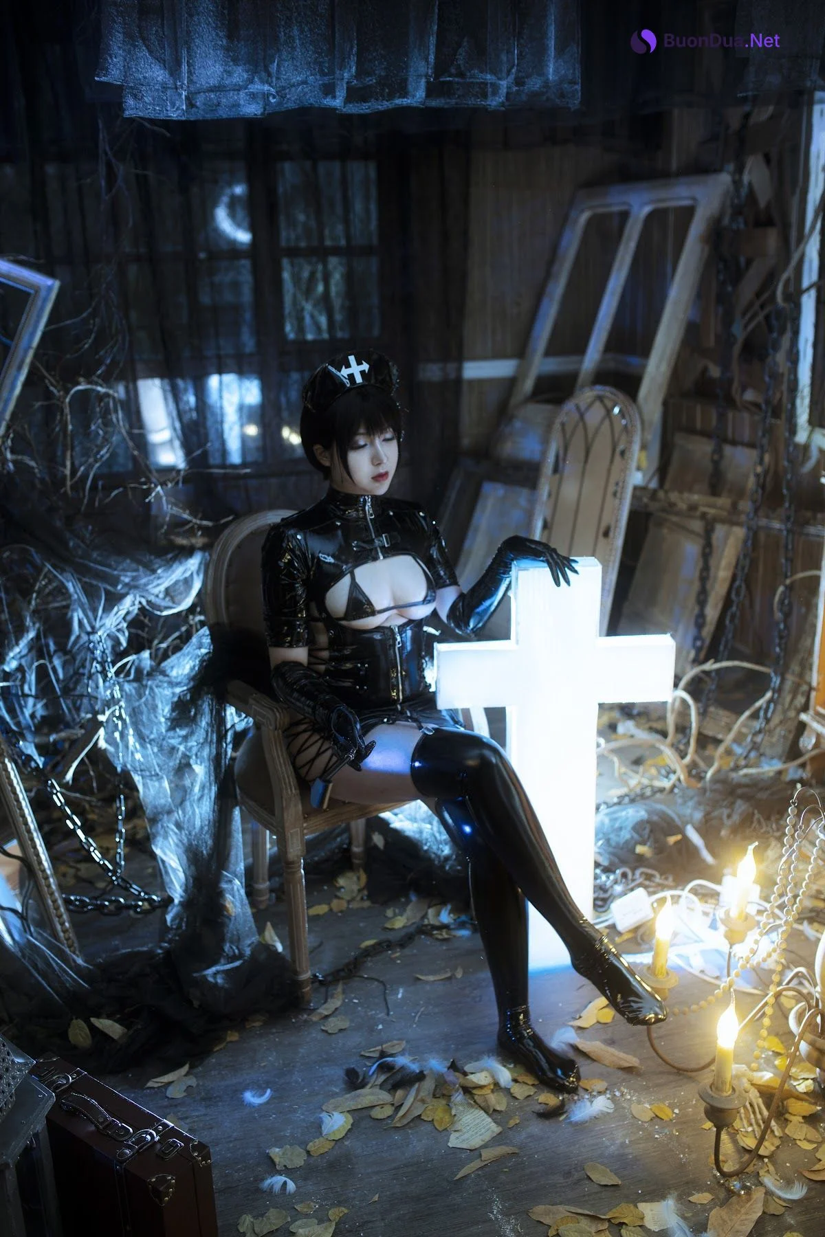 Coser@小容仔咕咕咕w Vol.003 黑暗护士 - 照片 16