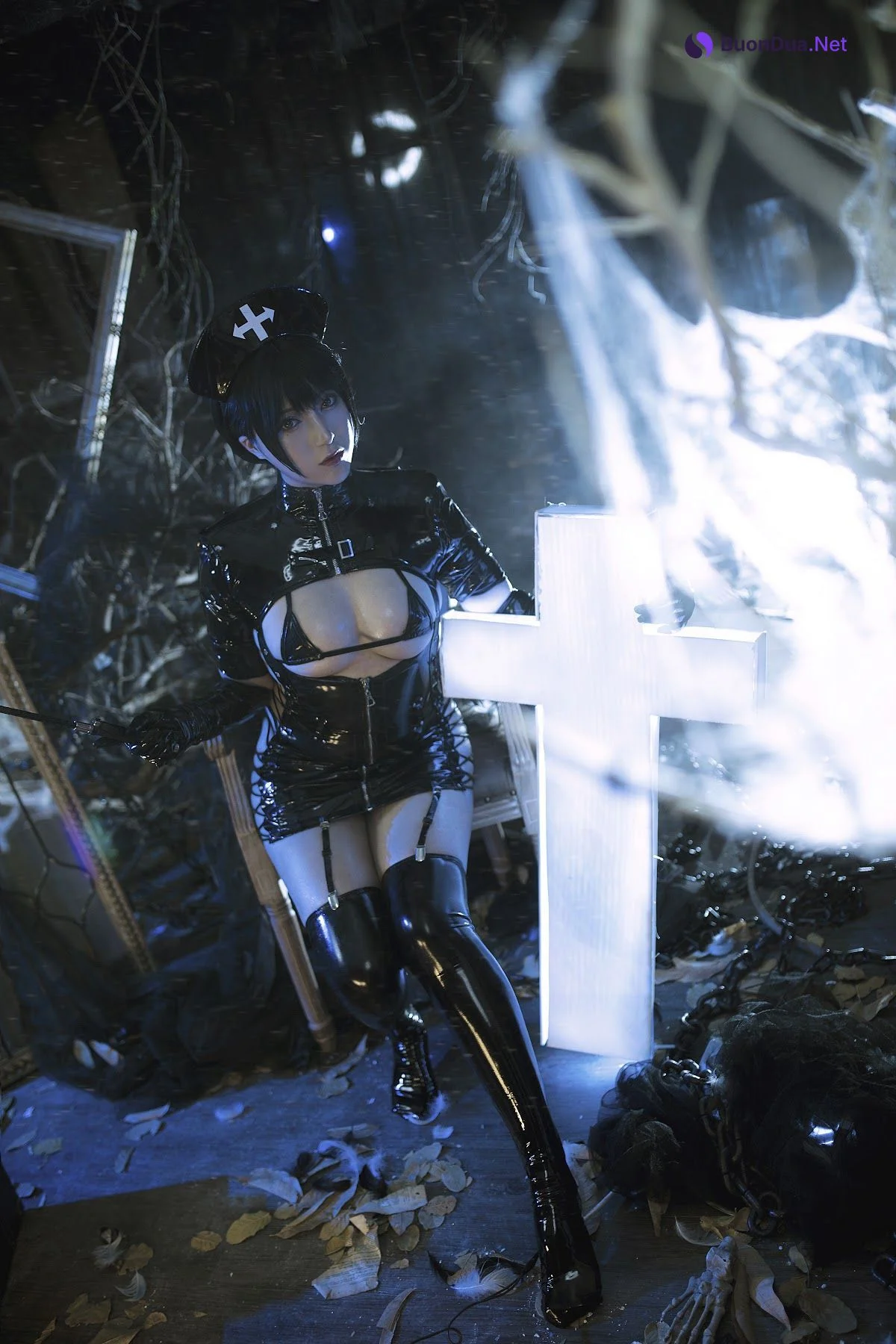Coser@小容仔咕咕咕w Vol.003 黑暗护士 - 照片 19