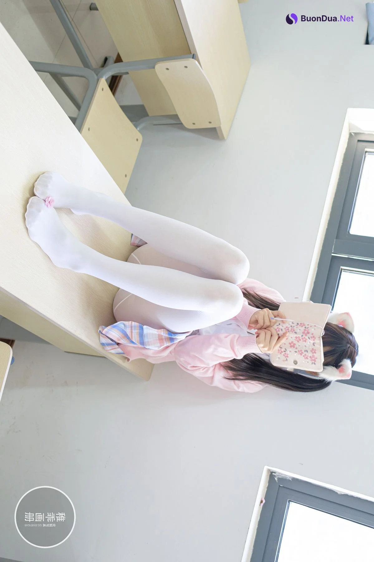 Cosplay 稚乖画册 晴空04 夜夜 80d 白丝jk - Photo 12