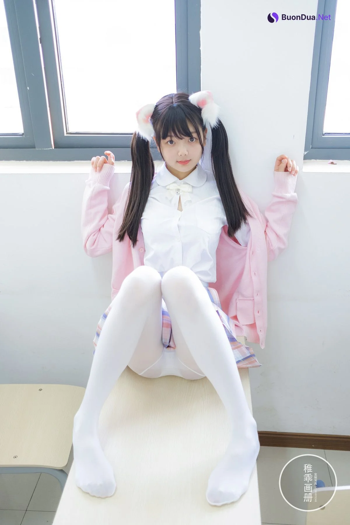Cosplay 稚乖画册 晴空04 夜夜 80d 白丝jk - Photo 15