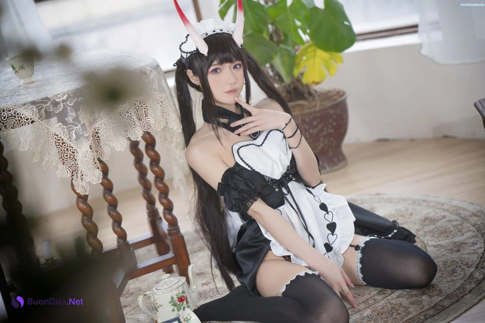阿包也是兔娘 Cosplay 月舰长 能代女仆 - Photo 14