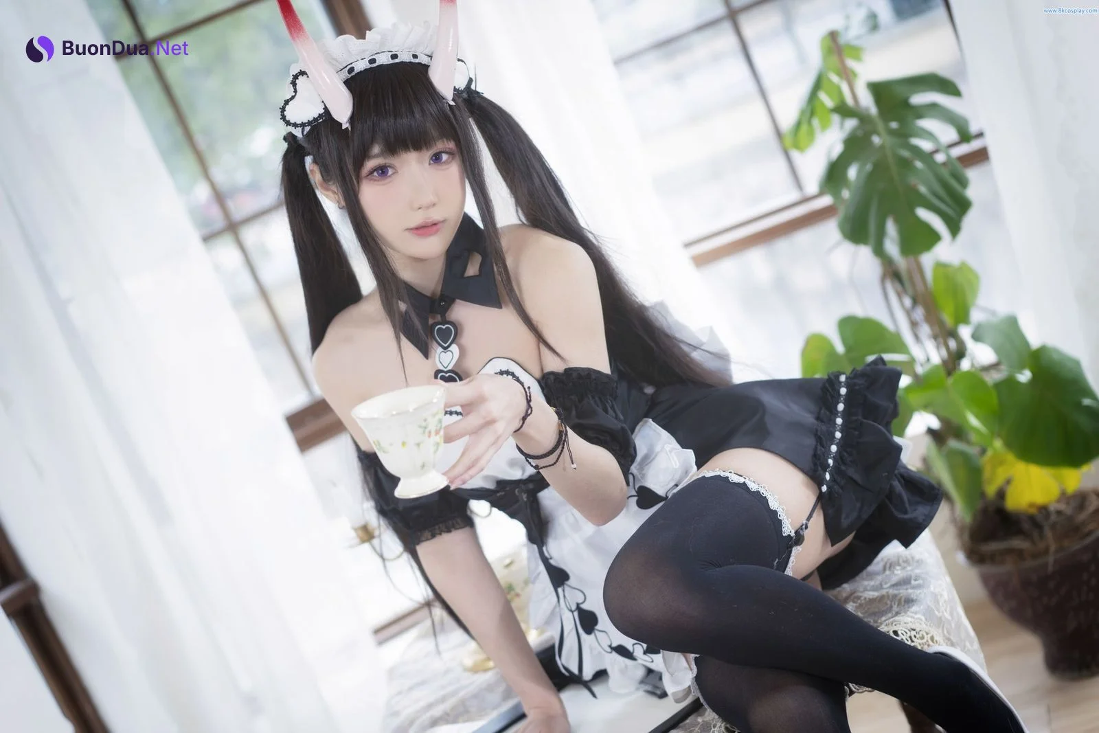 阿包也是兔娘 Cosplay 月舰长 能代女仆 - Photo 18