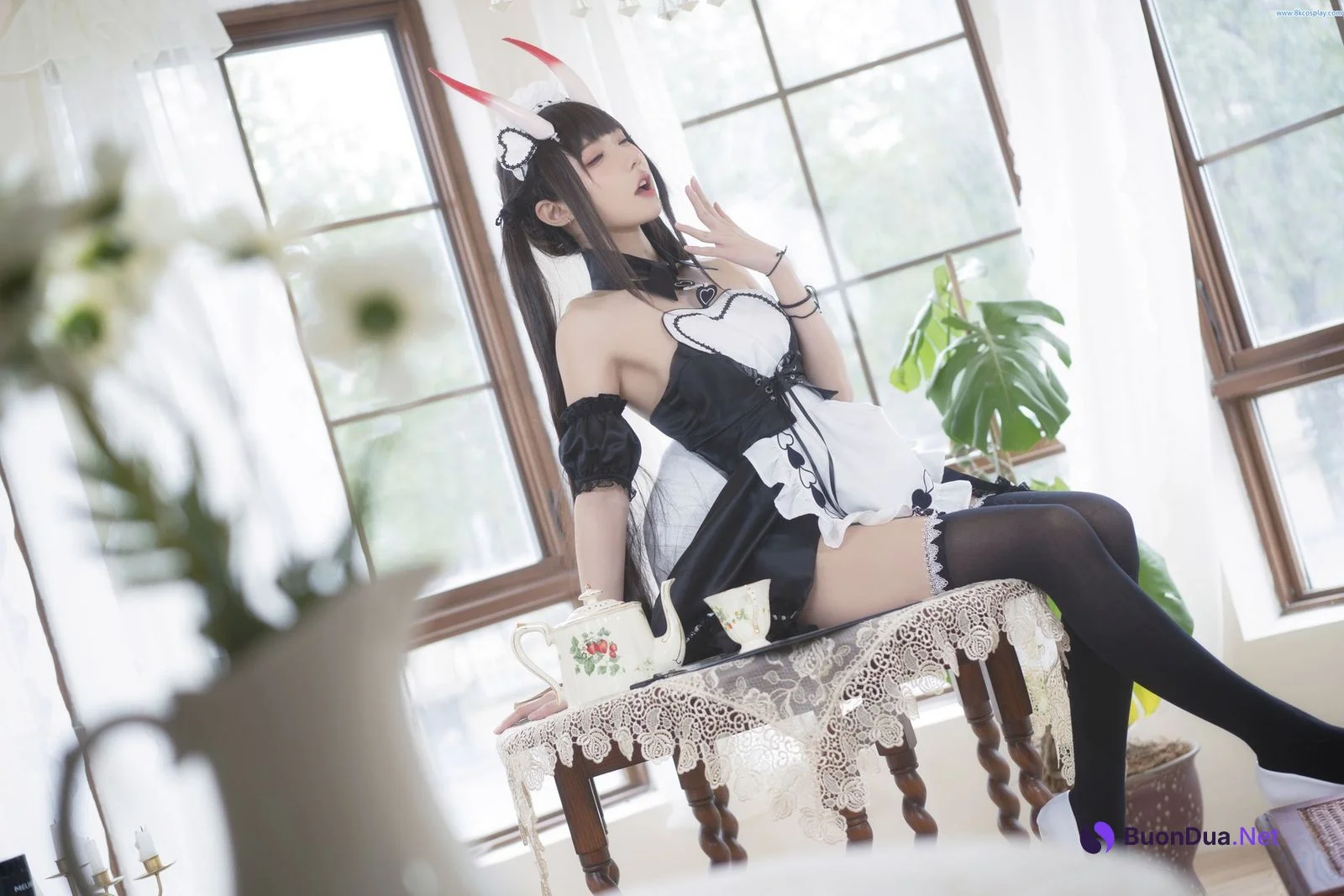 阿包也是兔娘 Cosplay 月舰长 能代女仆 - Photo 19