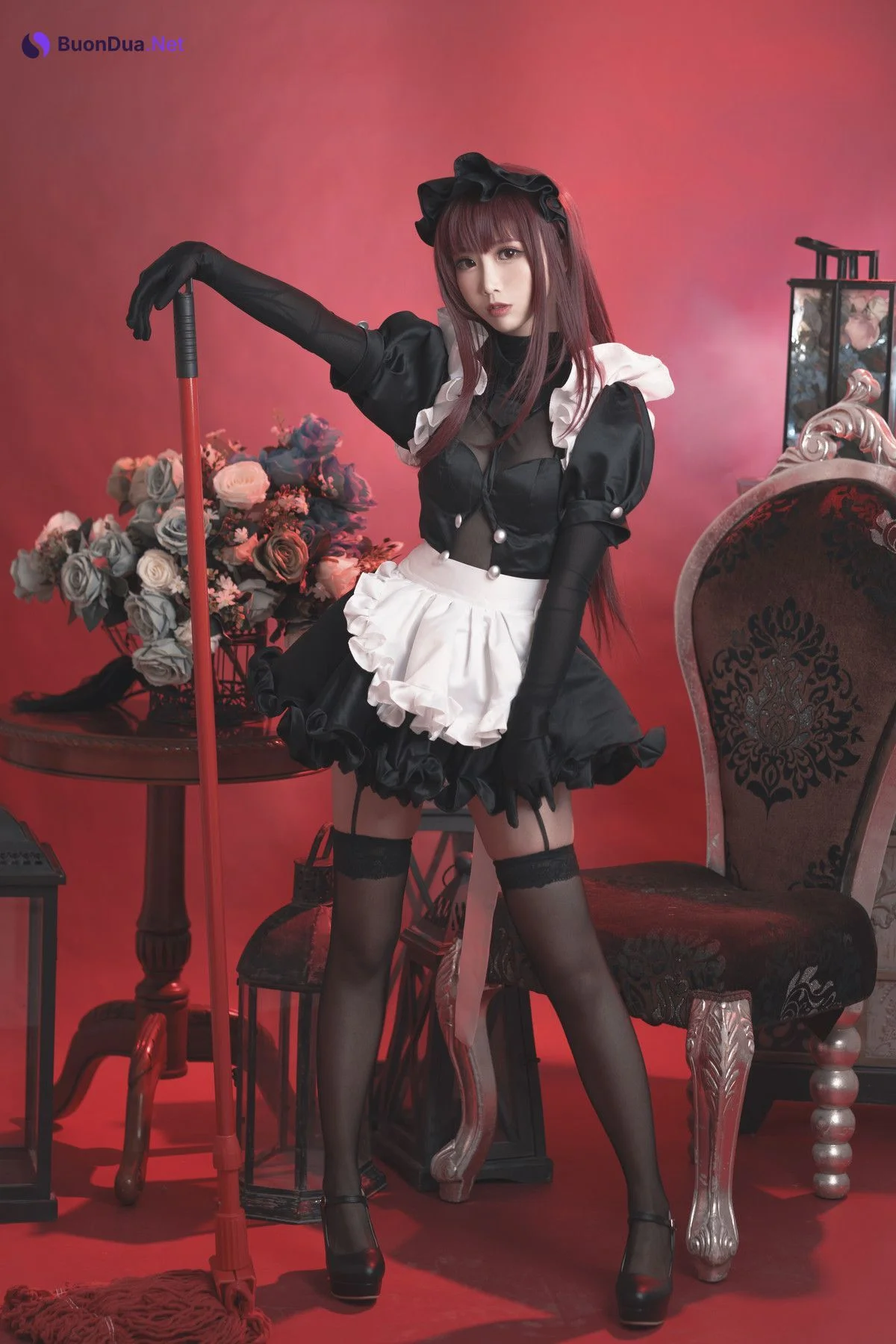 Cosplay 面饼仙儿 夕暮 斯卡哈女仆 - Photo 17