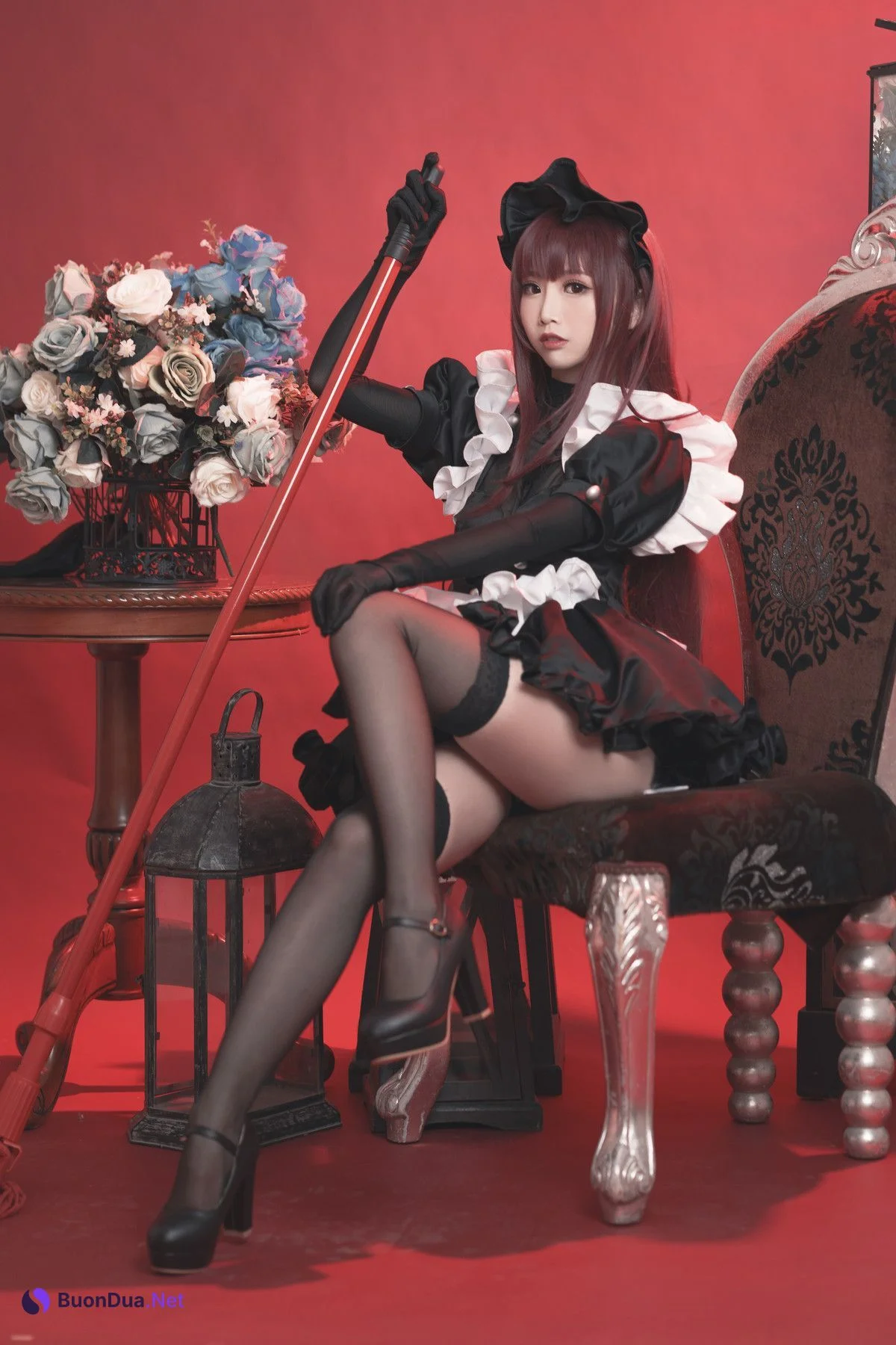 Cosplay 面饼仙儿 夕暮 斯卡哈女仆 - Photo 19