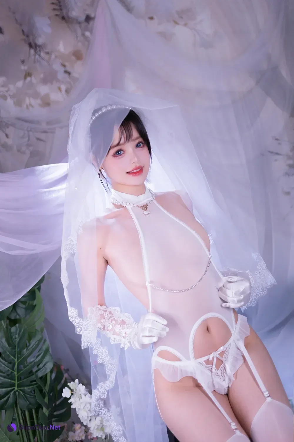 Cosplay 星黛鹿鹿 – 白丝花嫁 - Photo 12
