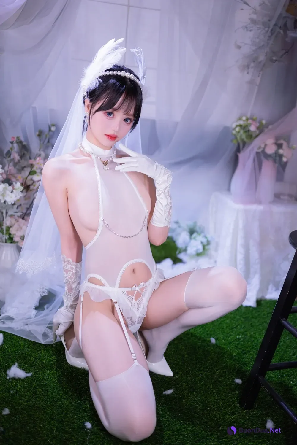 Cosplay 星黛鹿鹿 – 白丝花嫁 - Photo 14