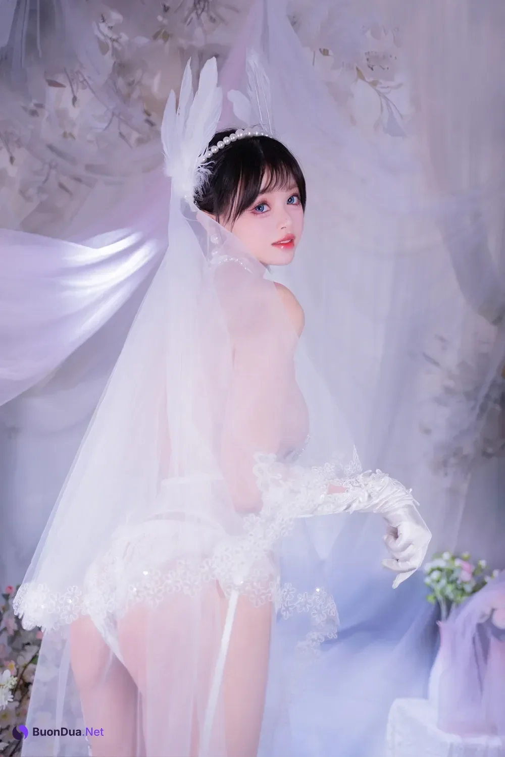 Cosplay 星黛鹿鹿 – 白丝花嫁 - Photo 3