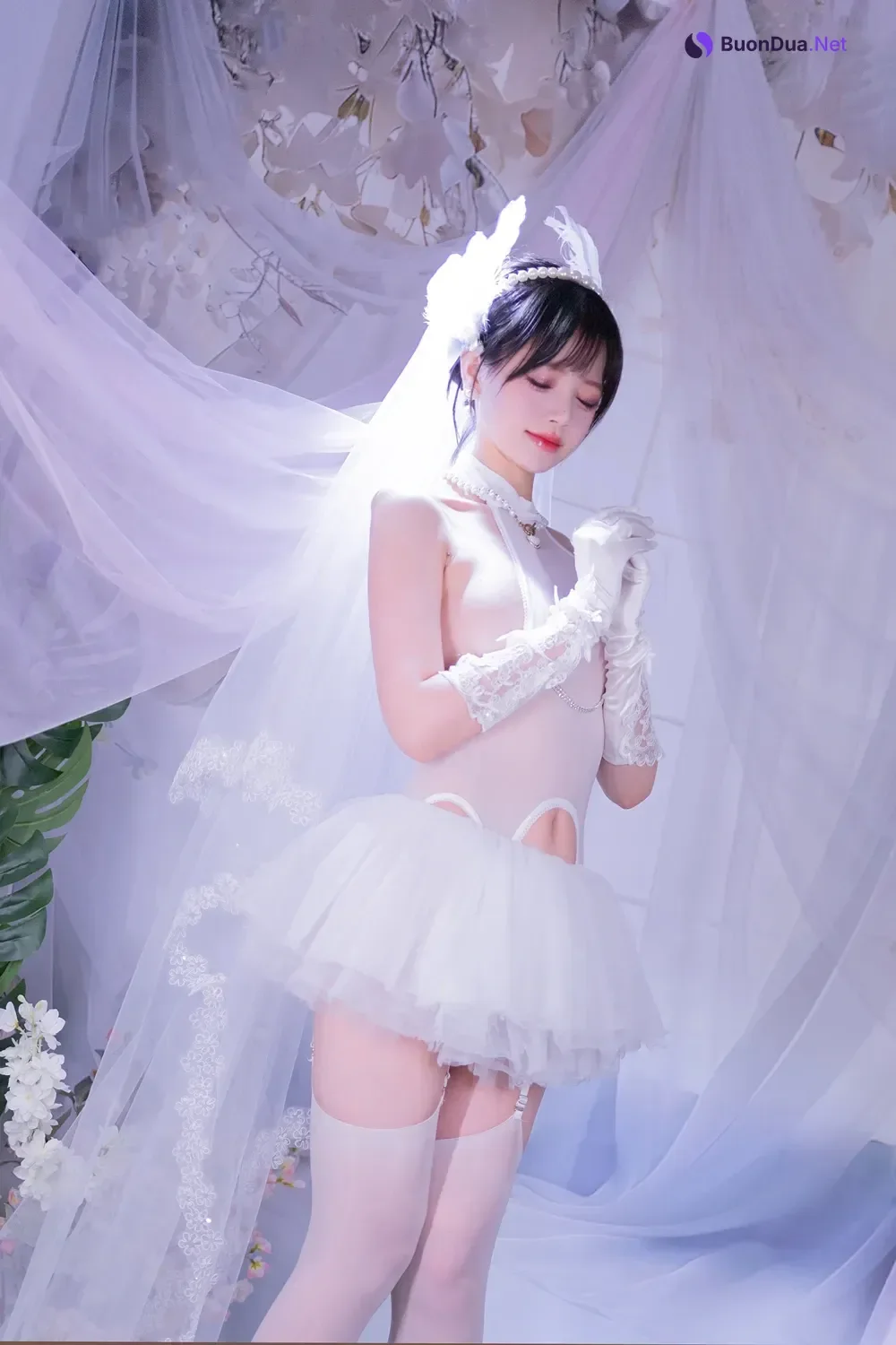 Cosplay 星黛鹿鹿 – 白丝花嫁 - Photo 4