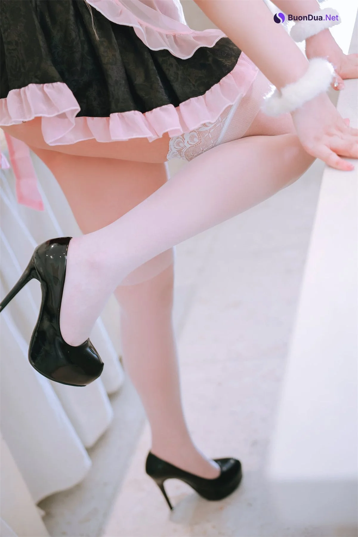 Cosplay 恩田直幸 猫耳黑粉女仆 - Photo 11