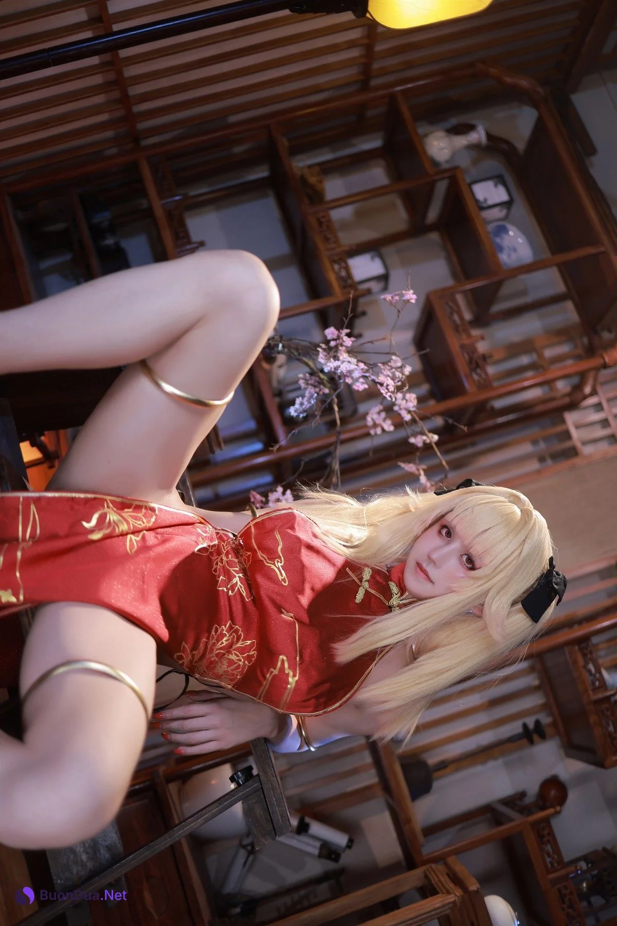 Cosplay 桜满三时 萌姬联合 旗袍 - Photo 2