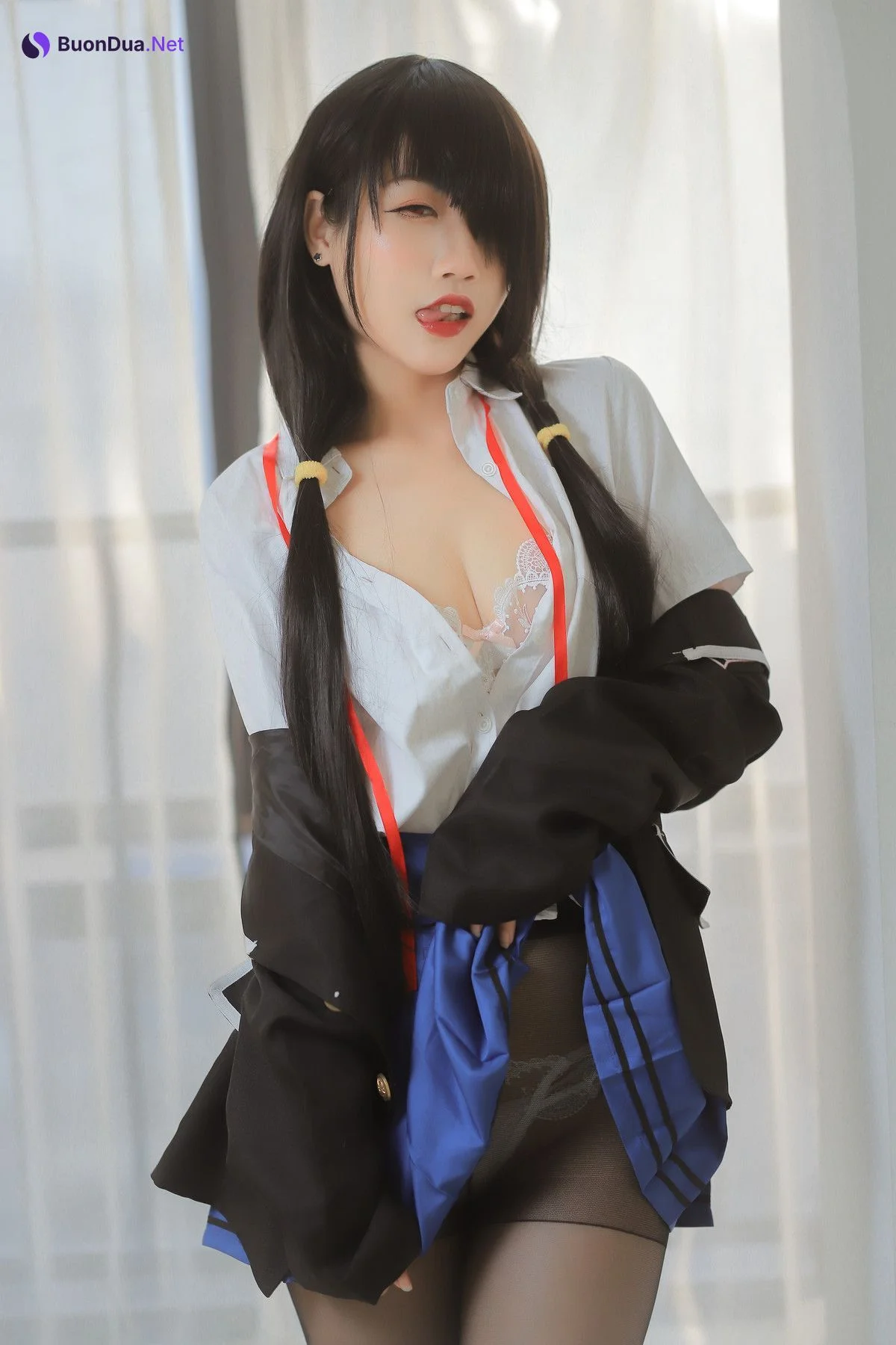 Cosplay 不呆猫 狂三黑丝白丝 - Photo 13