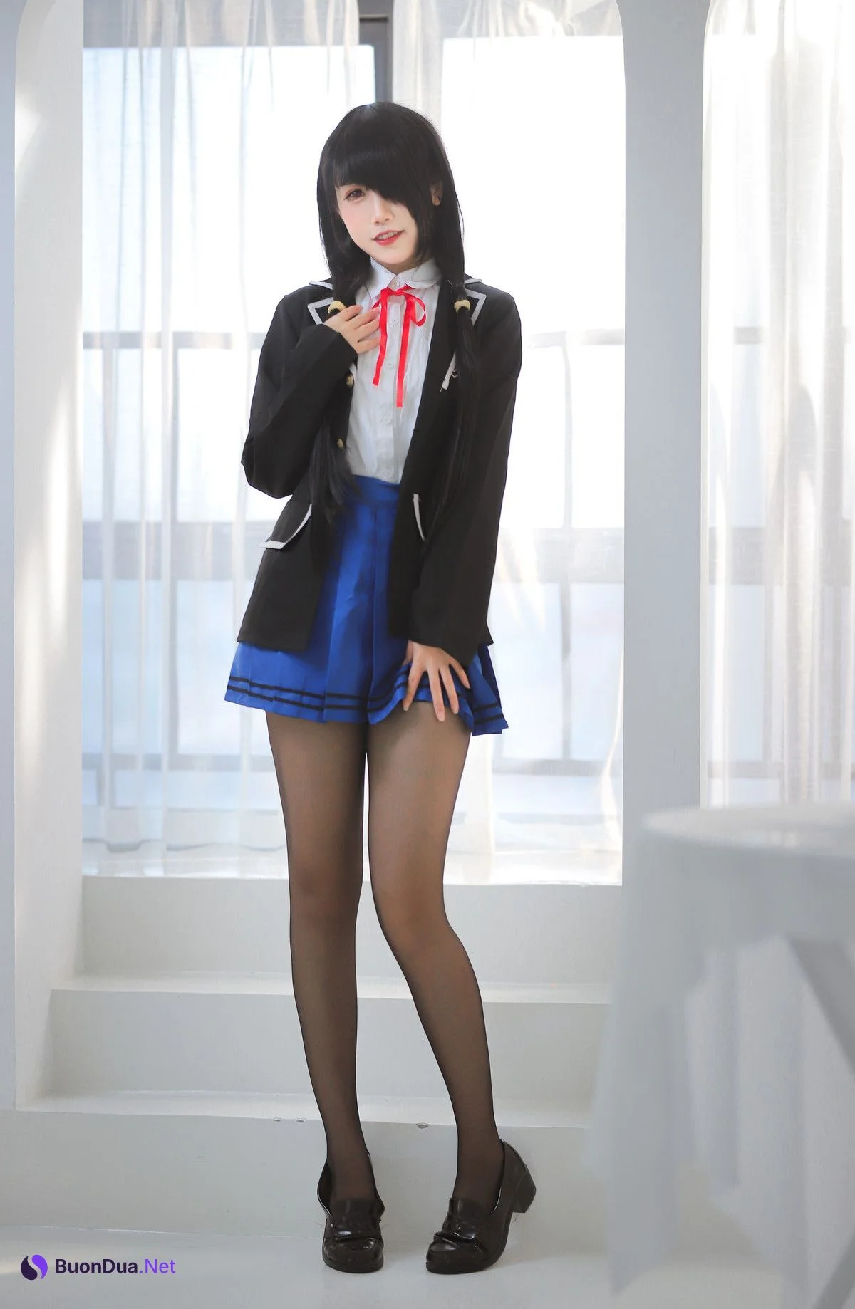 Cosplay 不呆猫 狂三黑丝白丝 - Photo 3