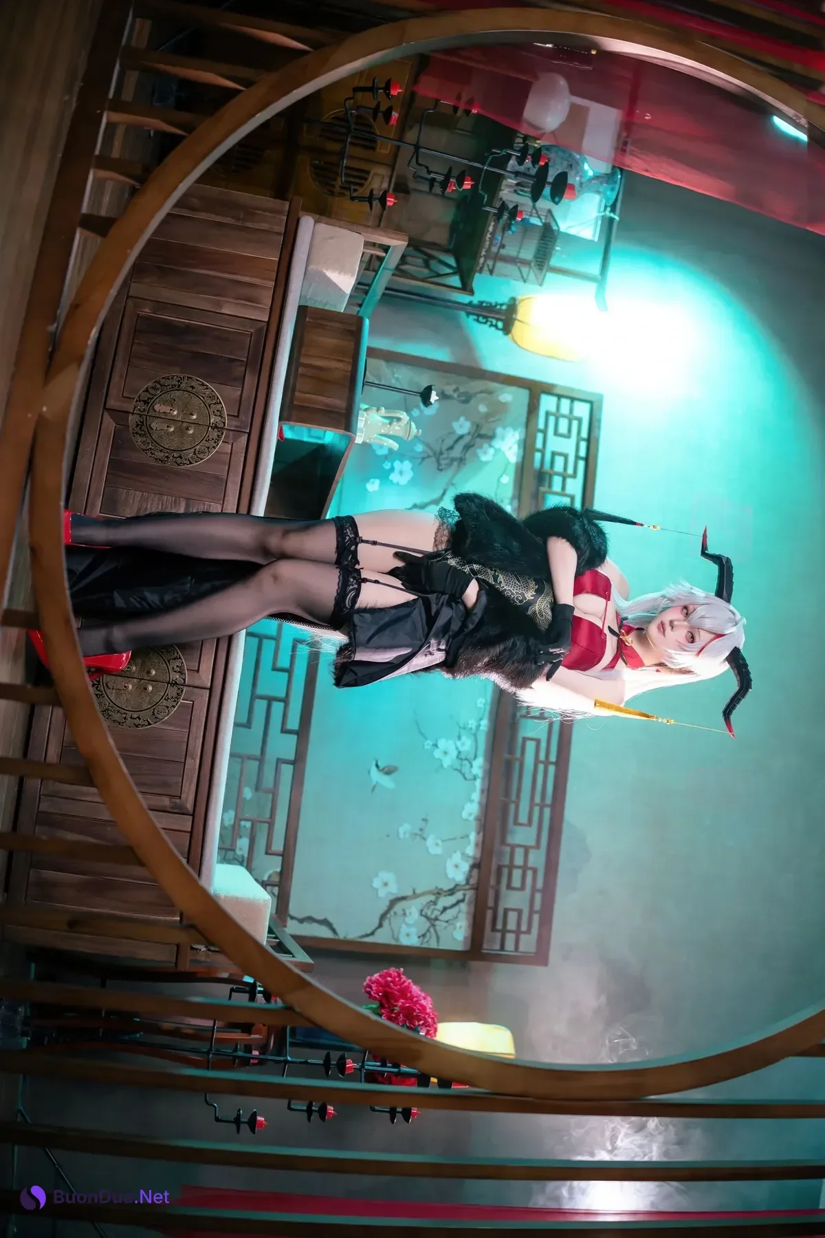 Cosplay 屿鱼 – 碧蓝航线 埃吉尔旗袍 - Photo 11