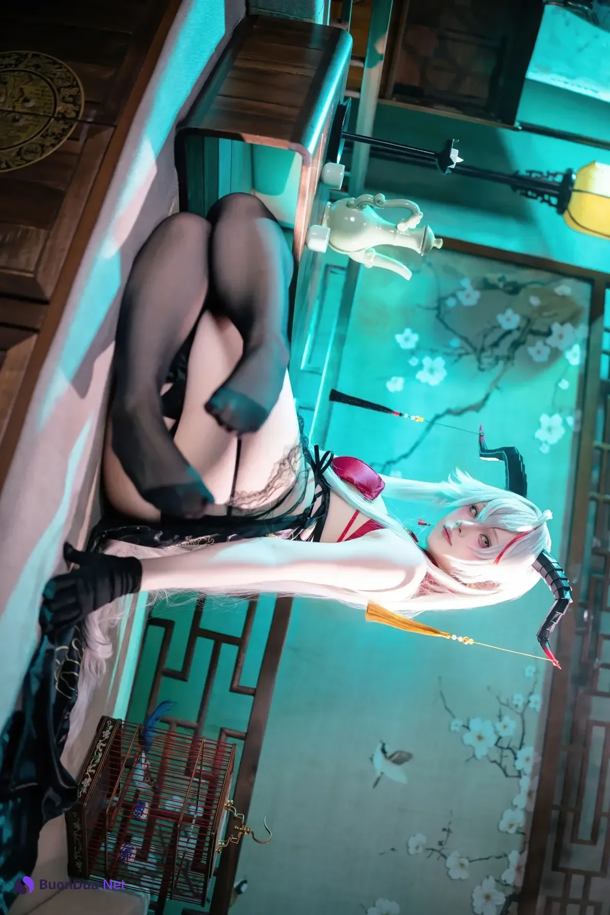 Cosplay 屿鱼 – 碧蓝航线 埃吉尔旗袍 - Photo 18