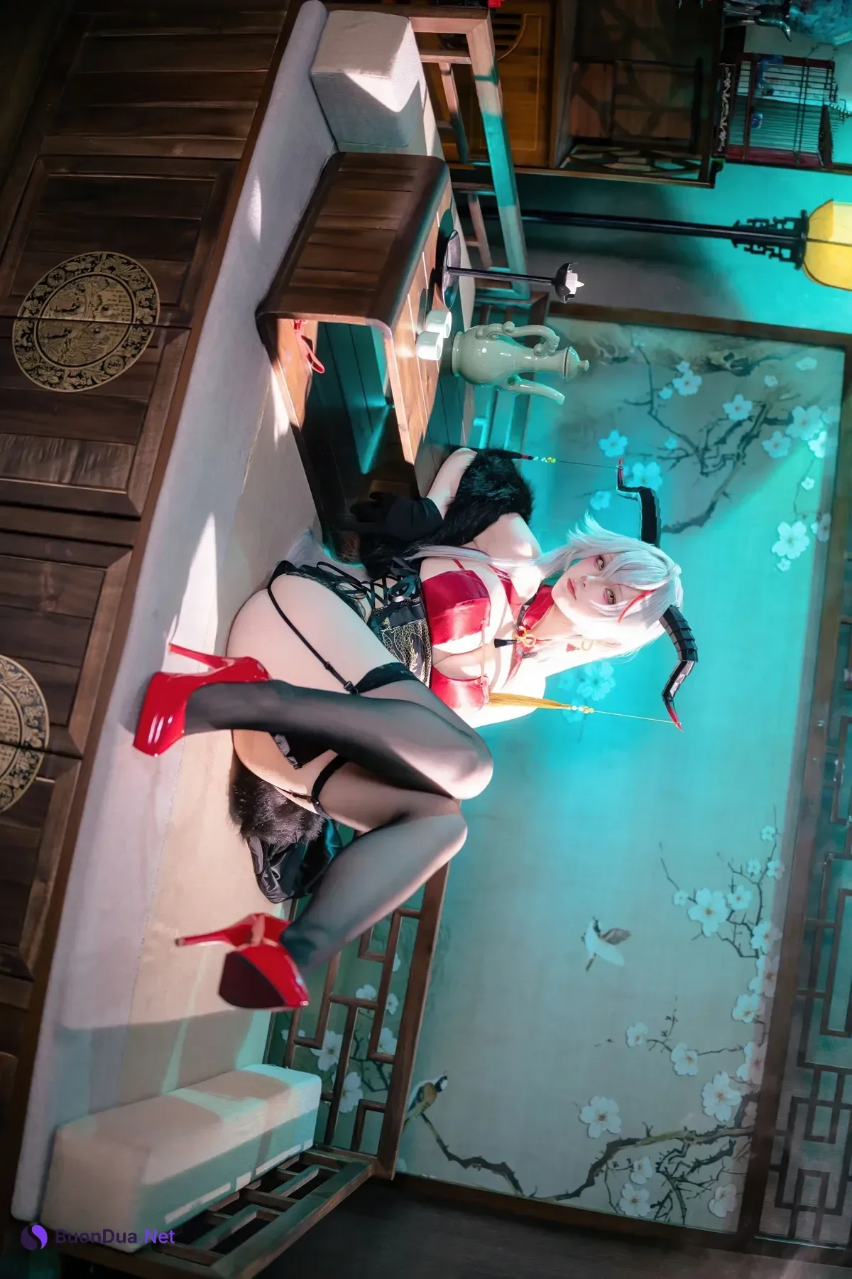 Cosplay 屿鱼 – 碧蓝航线 埃吉尔旗袍 - Photo 5