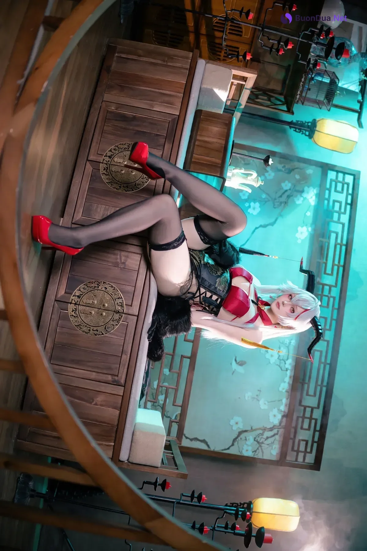 Cosplay 屿鱼 – 碧蓝航线 埃吉尔旗袍 - Photo 7