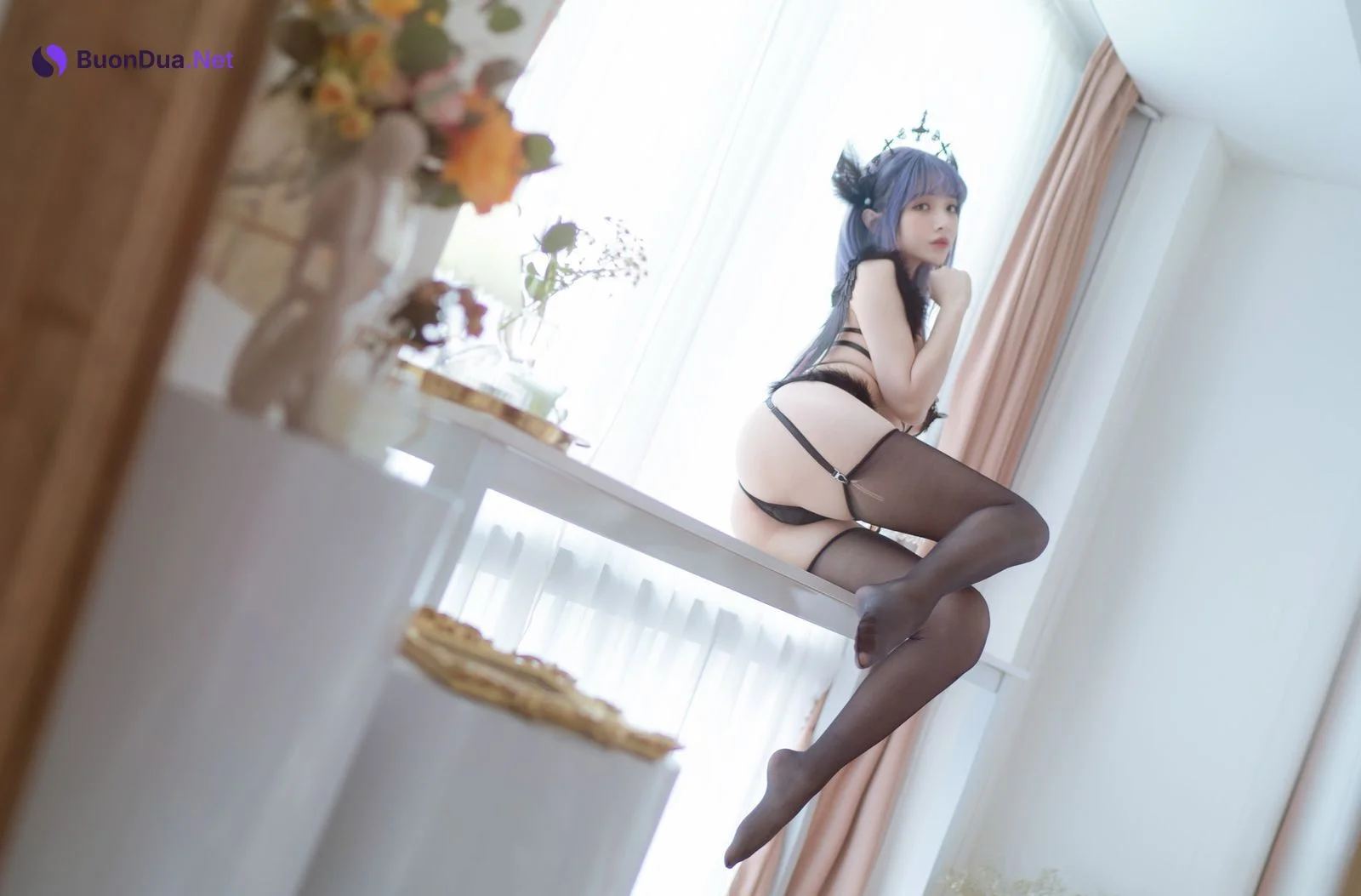Cosplay 雯妹不讲道理 黑色天使 - Photo 3