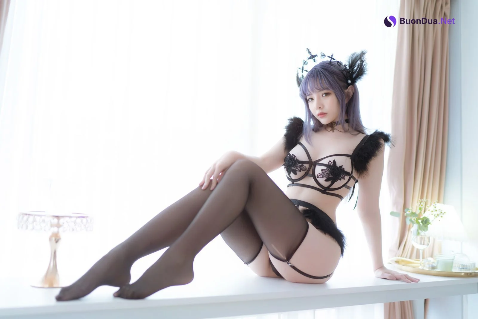 Cosplay 雯妹不讲道理 黑色天使 - Photo 5
