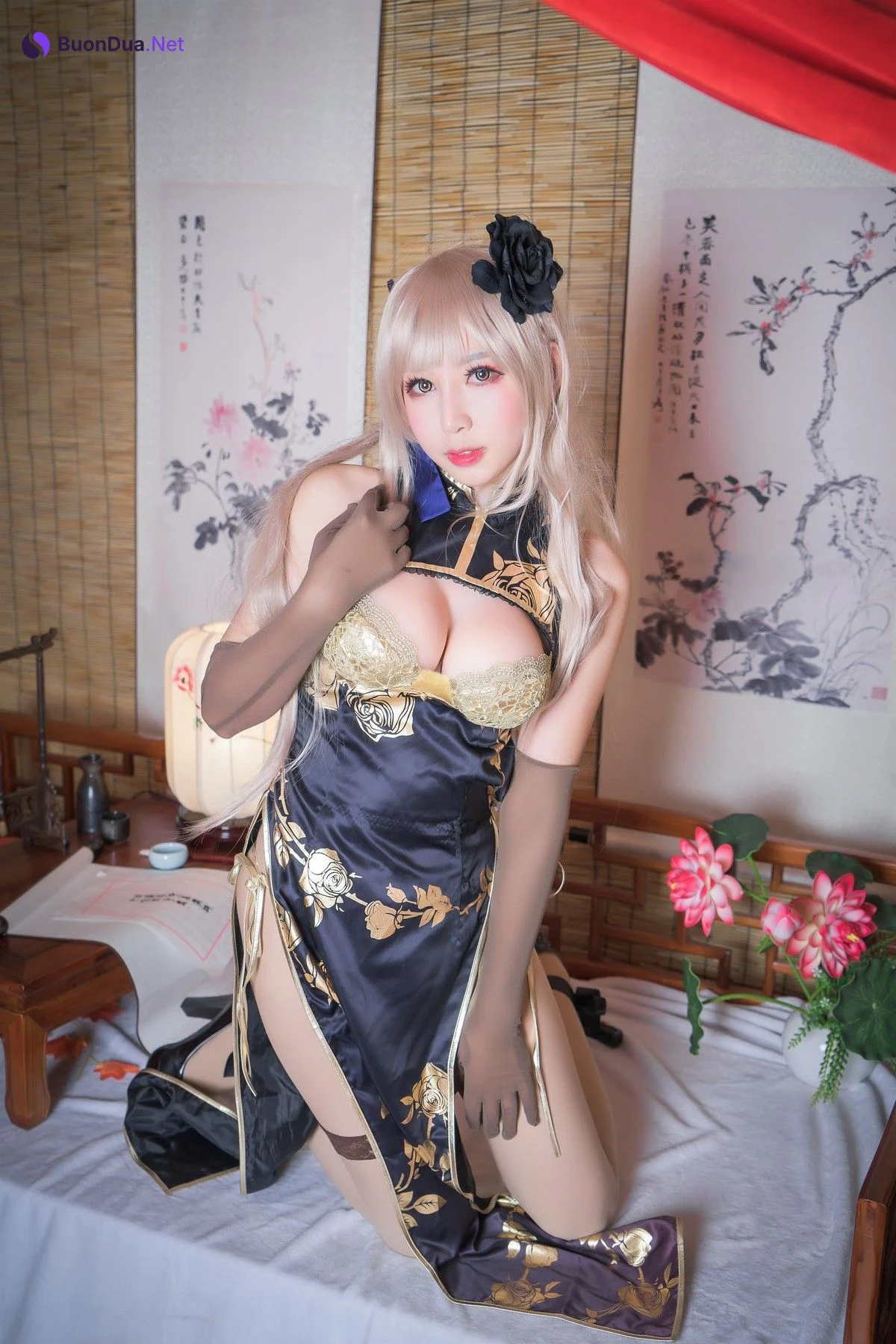 黑米粥 Cosplay 金莲 - Photo 2