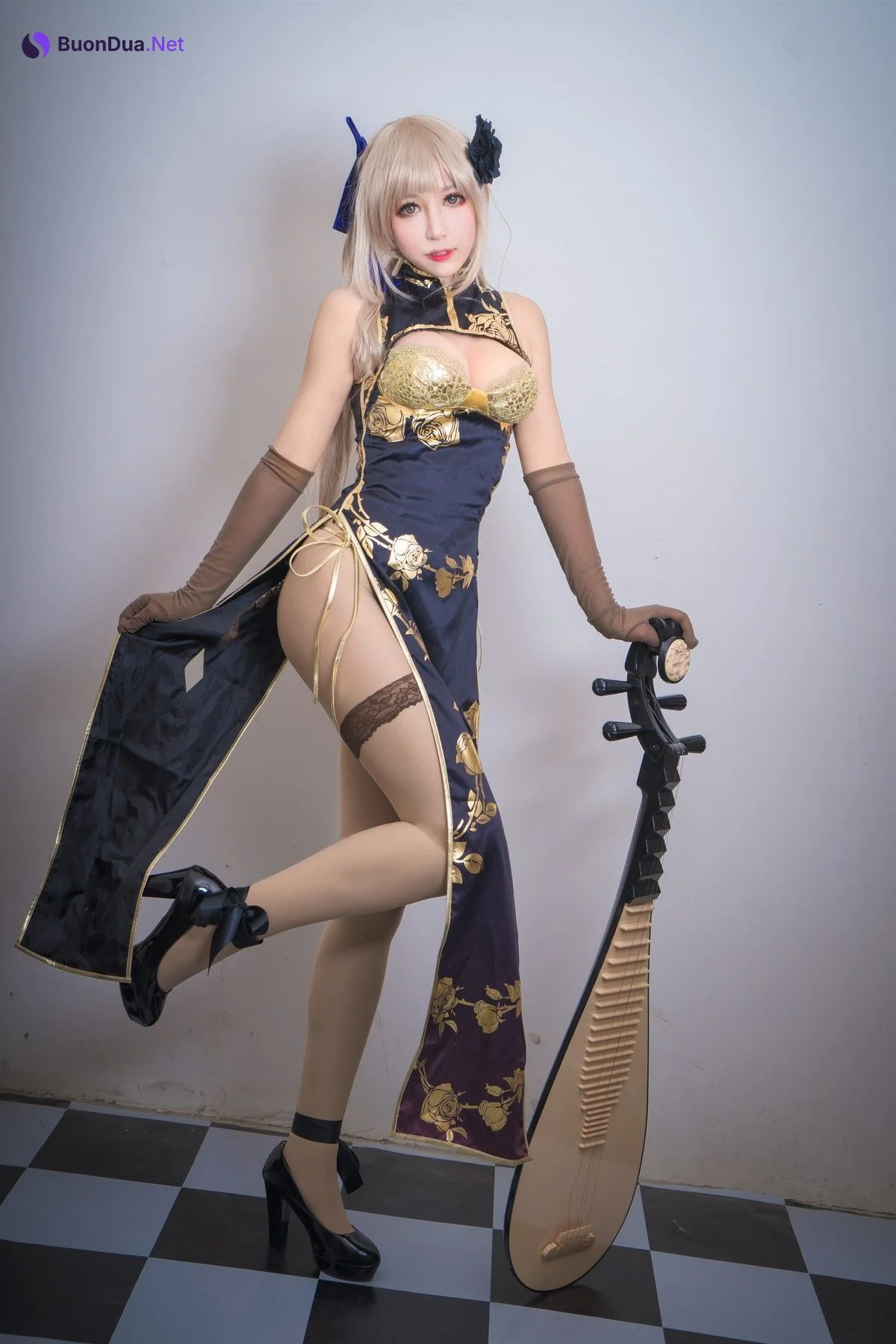 黑米粥 Cosplay 金莲 - Photo 3