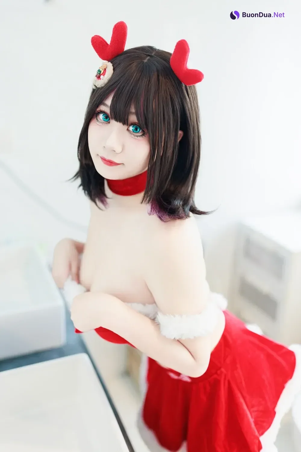 Cosplay 阿雪雪 – 圣诞居家 - Photo 18