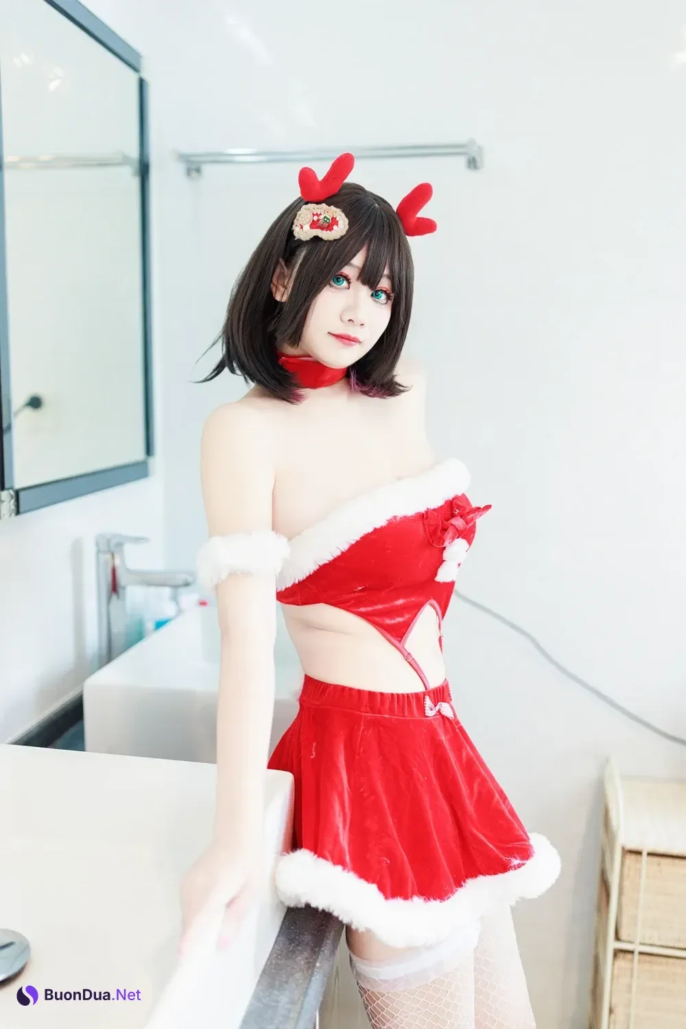 Cosplay 阿雪雪 – 圣诞居家 - Photo 20