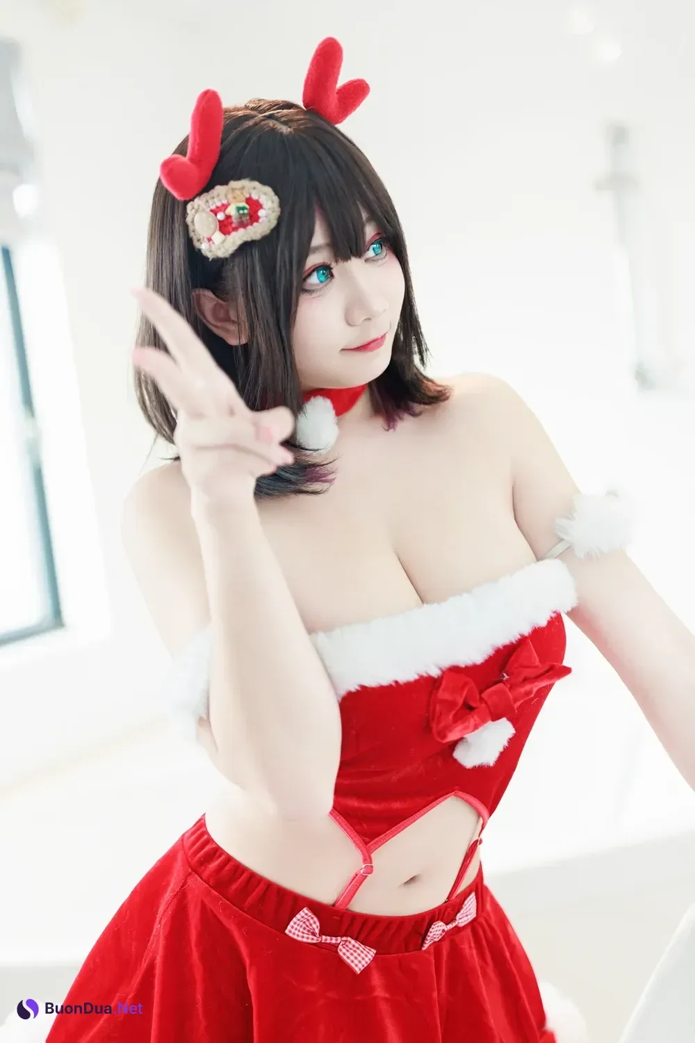 Cosplay 阿雪雪 – 圣诞居家 - Photo 9