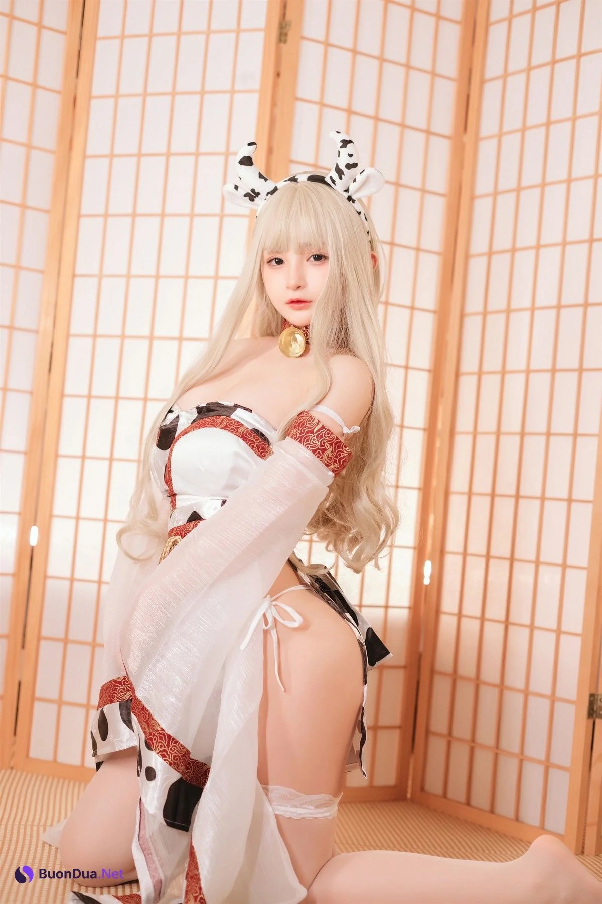 桜井宁宁 Cosplay 牛牛子和服 - Photo 14
