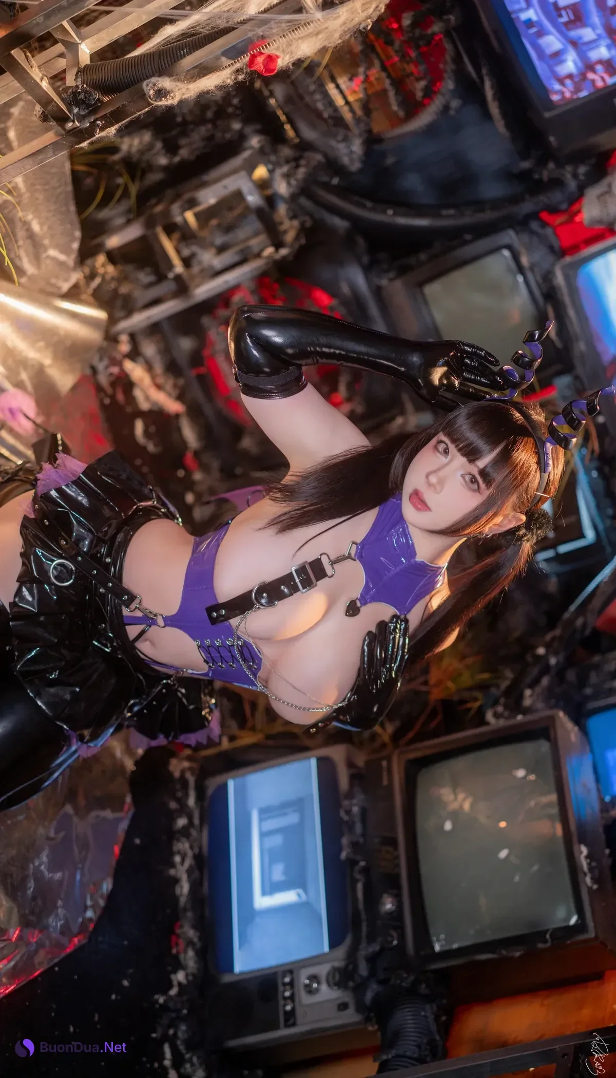 Cosplay 皮皮奶可可爱了啦 – 紫博魅 赛博魅魔 - Photo 18