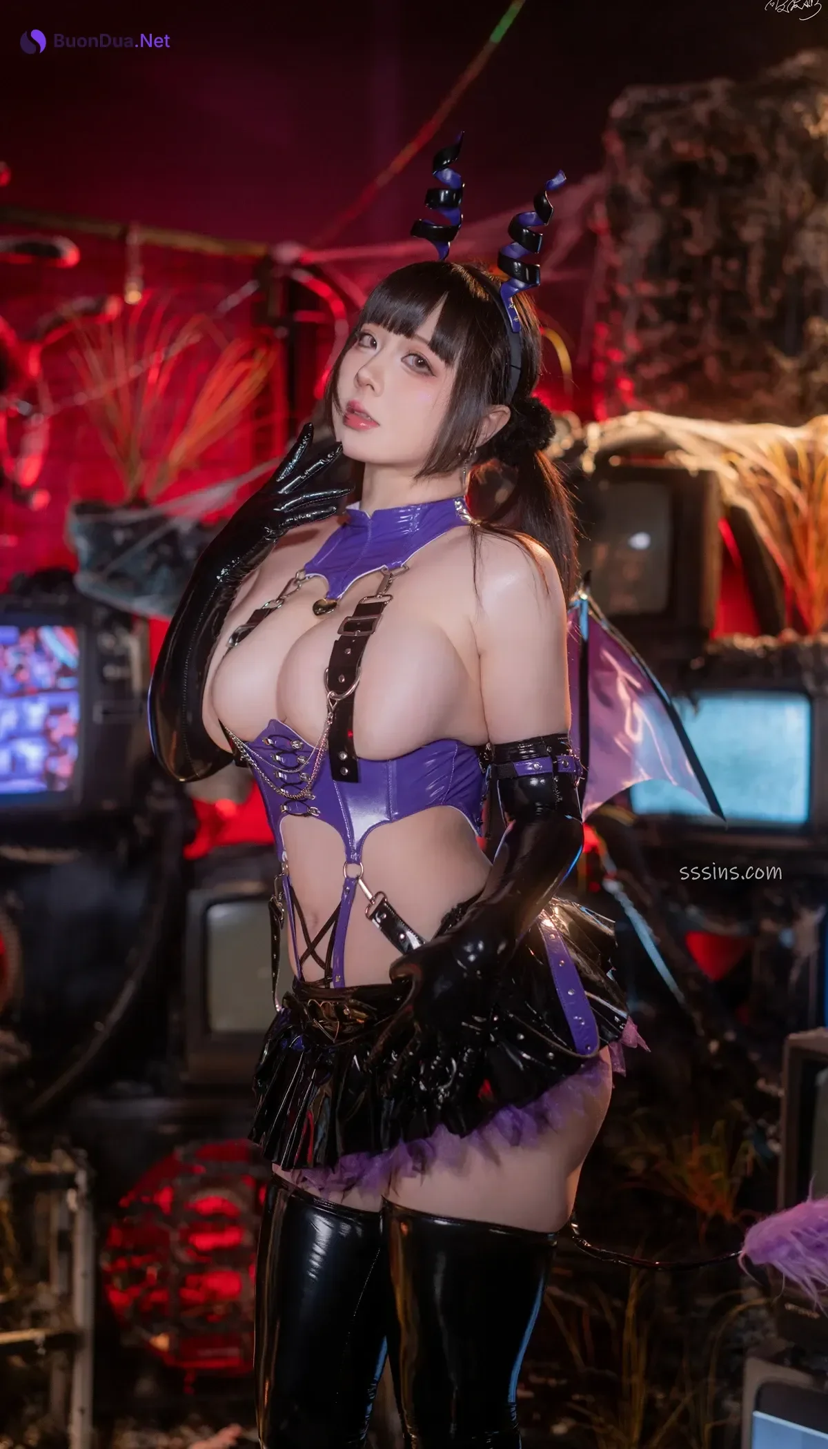 Cosplay 皮皮奶可可爱了啦 – 紫博魅 赛博魅魔 - Photo 5