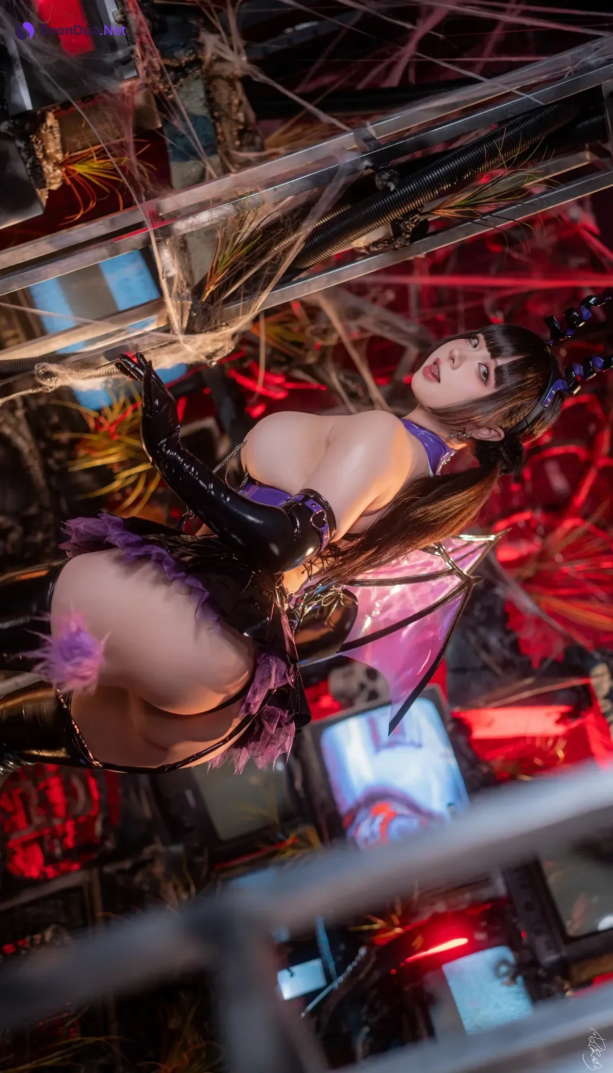 Cosplay 皮皮奶可可爱了啦 – 紫博魅 赛博魅魔 - Photo 9