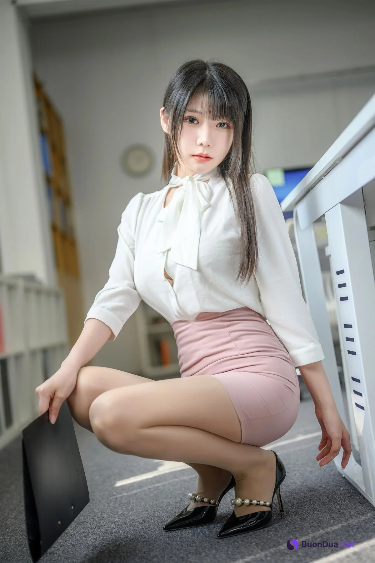 Cosplay 香草喵露露 粉白裙子 - Photo 3