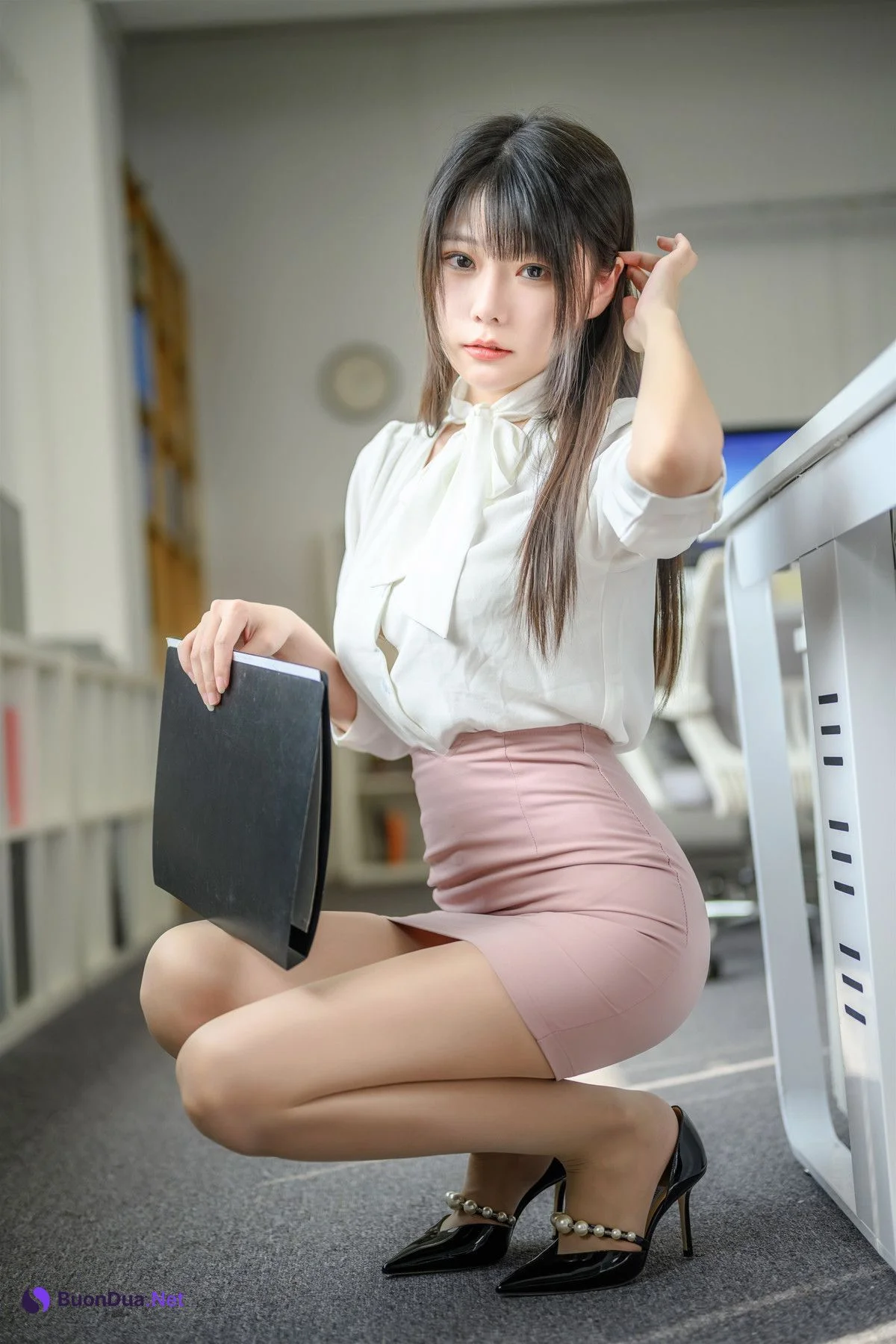 Cosplay 香草喵露露 粉白裙子 - Photo 4