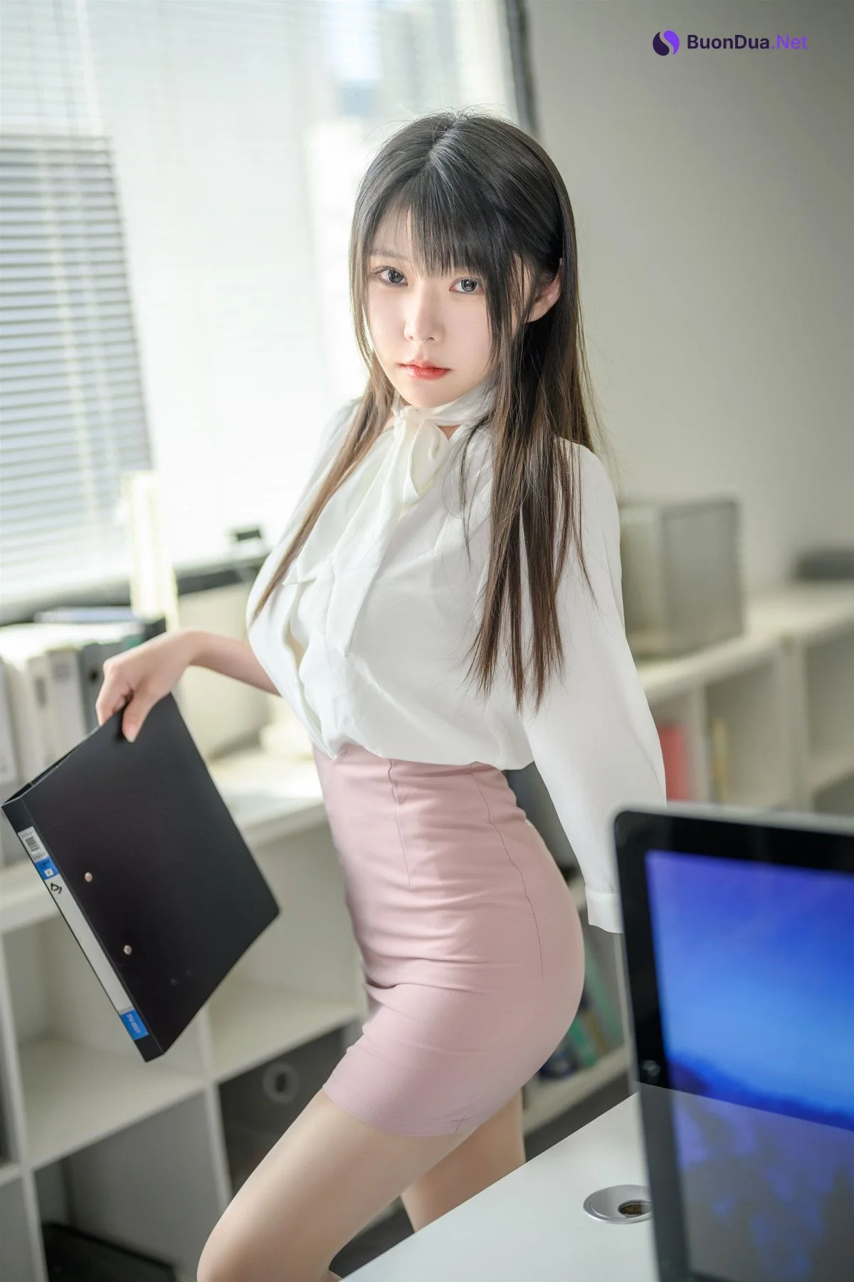 Cosplay 香草喵露露 粉白裙子 - Photo 6