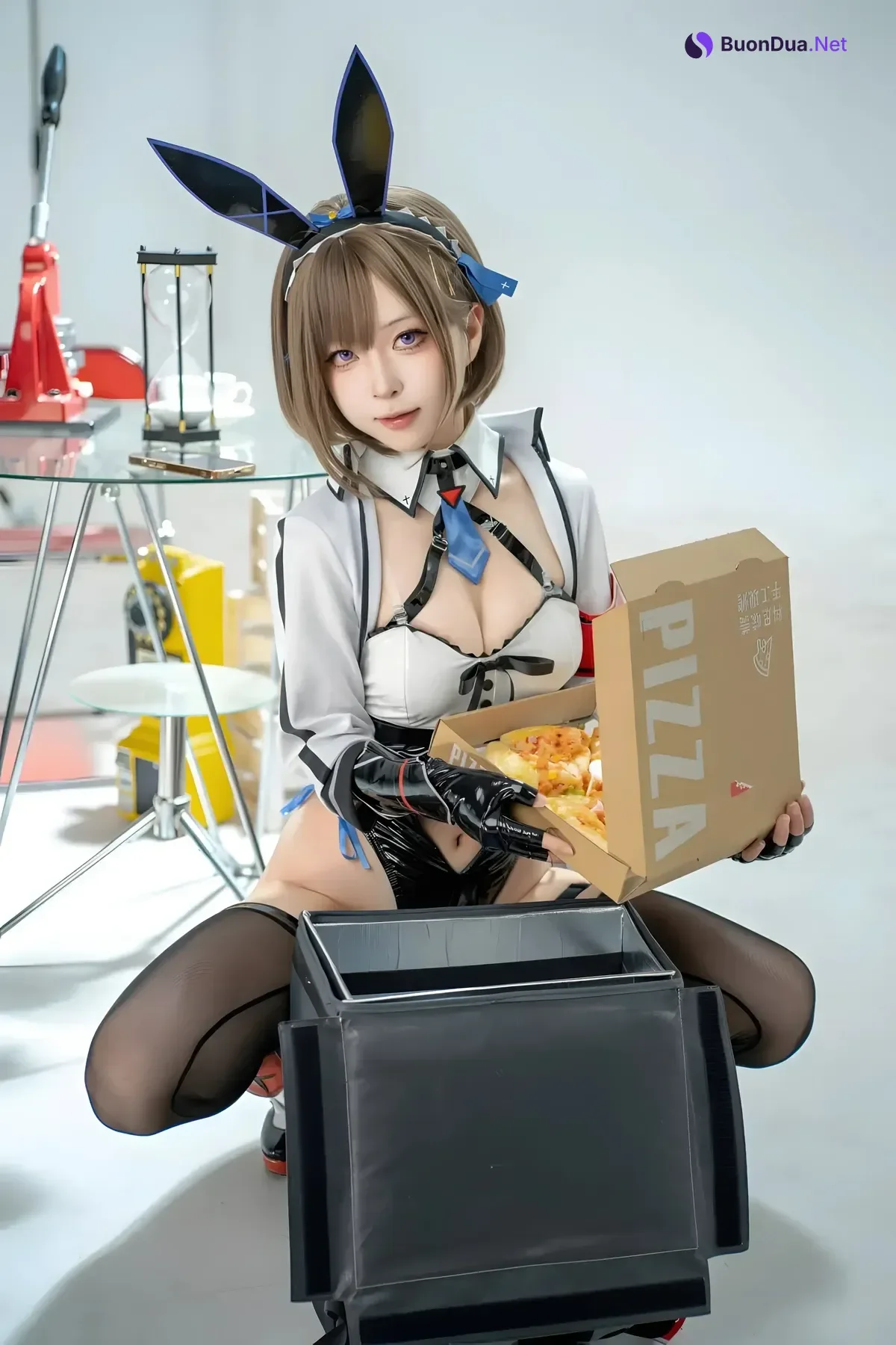 Cosplay 矢量鱼 – 外卖兔女郎 小葵 - Photo 18