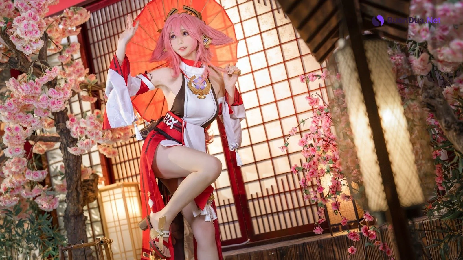 Cosplay 樱岛嗷一 八重神子 - Photo 3